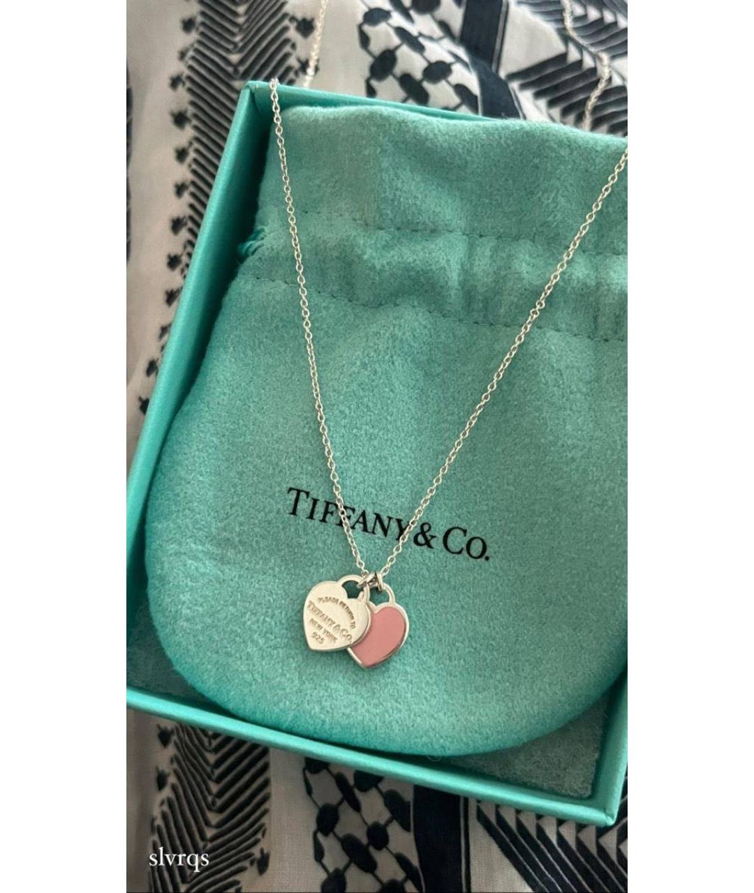 TIFFANY&CO Розовое серебряное колье, фото 9