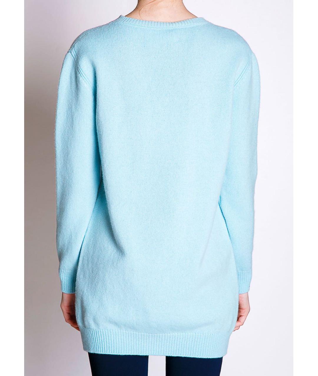 ALBERTA FERRETTI Голубой кашемировый джемпер / свитер, фото 6