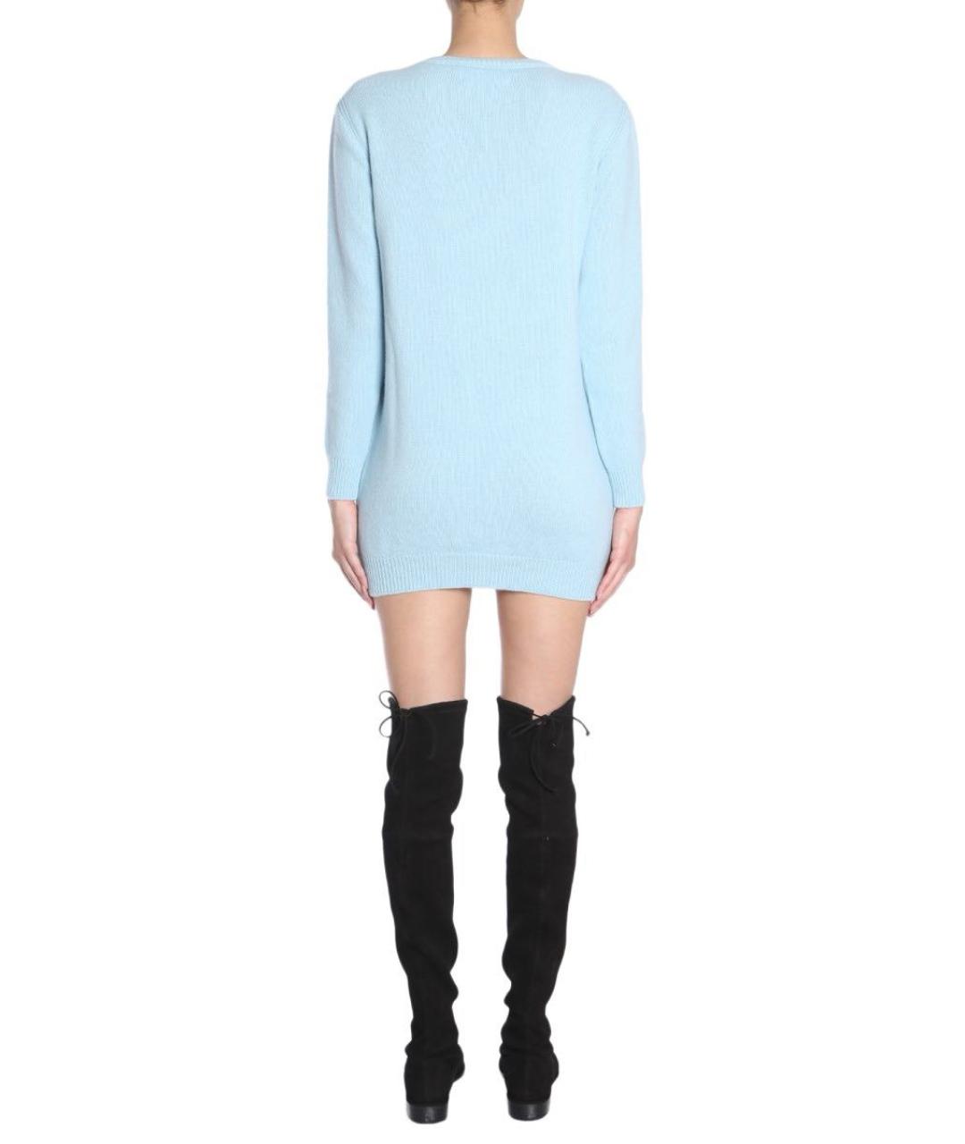 ALBERTA FERRETTI Голубой кашемировый джемпер / свитер, фото 3