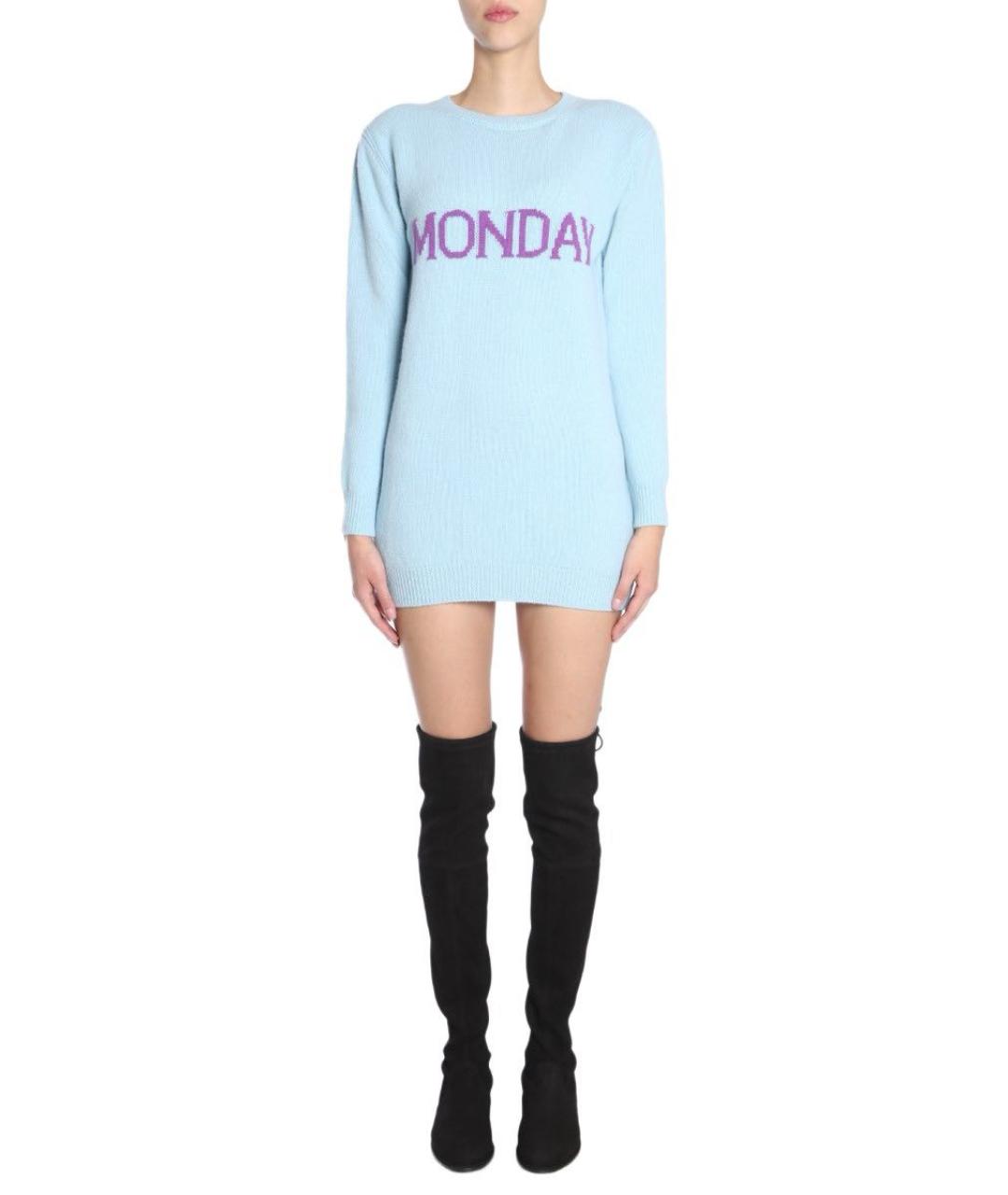 ALBERTA FERRETTI Голубой кашемировый джемпер / свитер, фото 2