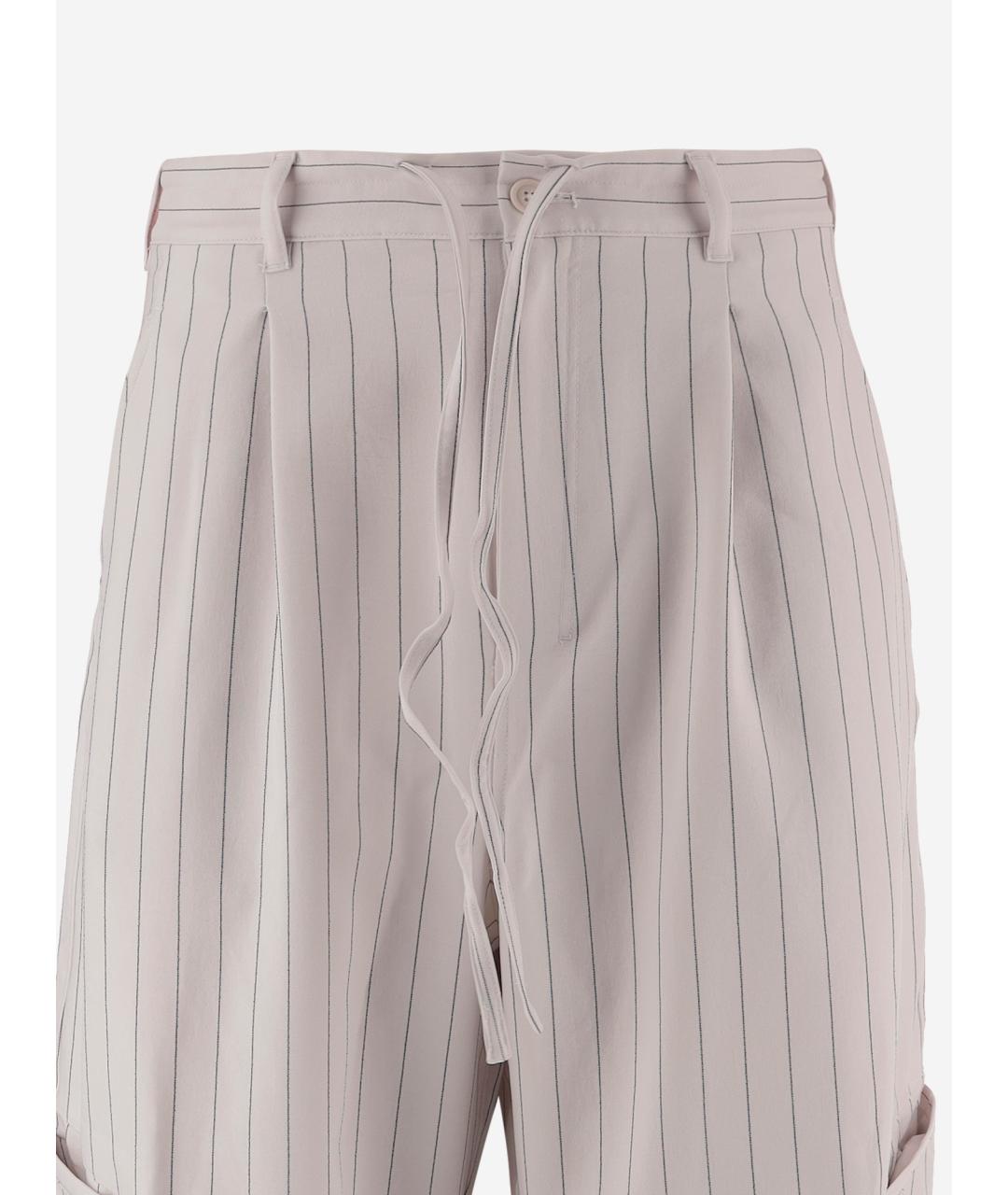 Y-3 Бежевые синтетические брюки широкие, фото 3