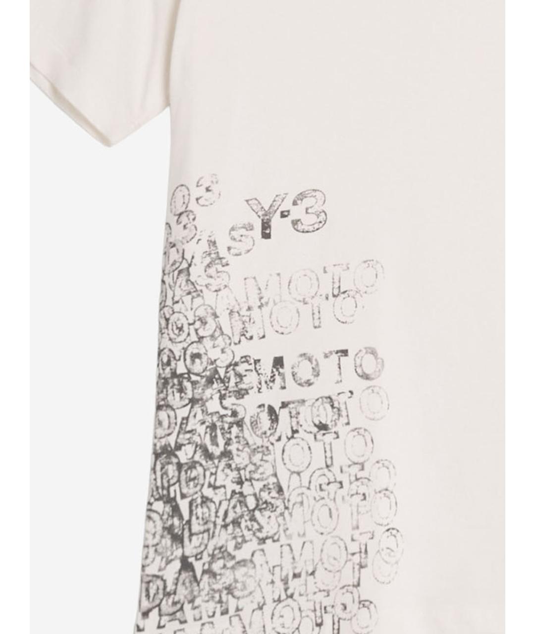 Y-3 Белая хлопковая футболка, фото 3