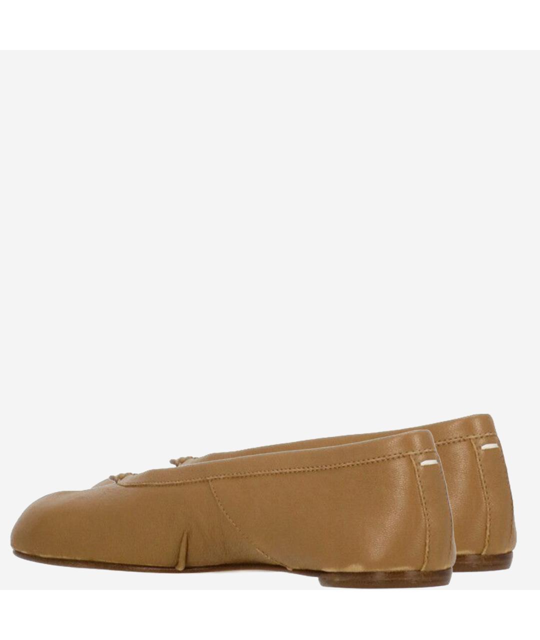 MAISON MARGIELA Коричневые кожаные балетки, фото 3