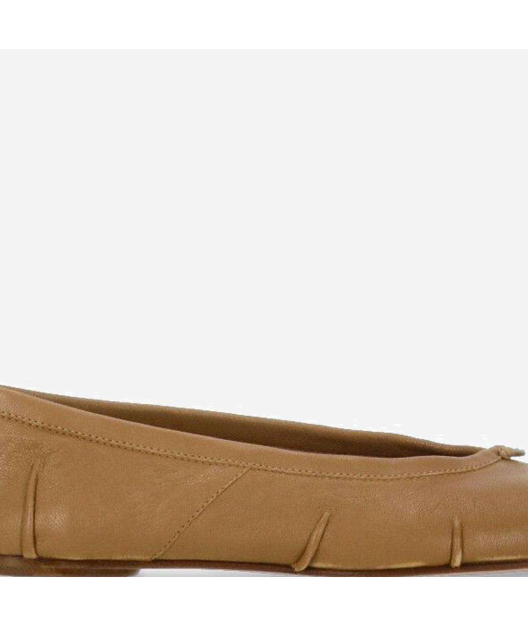 MAISON MARGIELA Коричневые кожаные балетки, фото 5