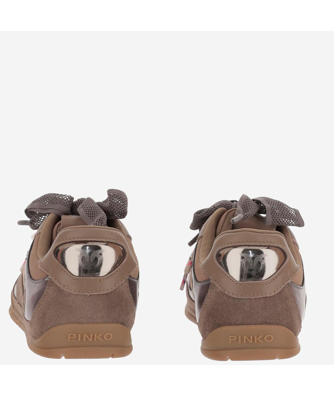 PINKO Коричневые замшевые кроссовки, фото 4