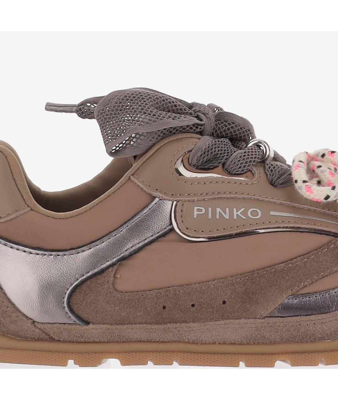 PINKO Коричневые замшевые кроссовки, фото 5