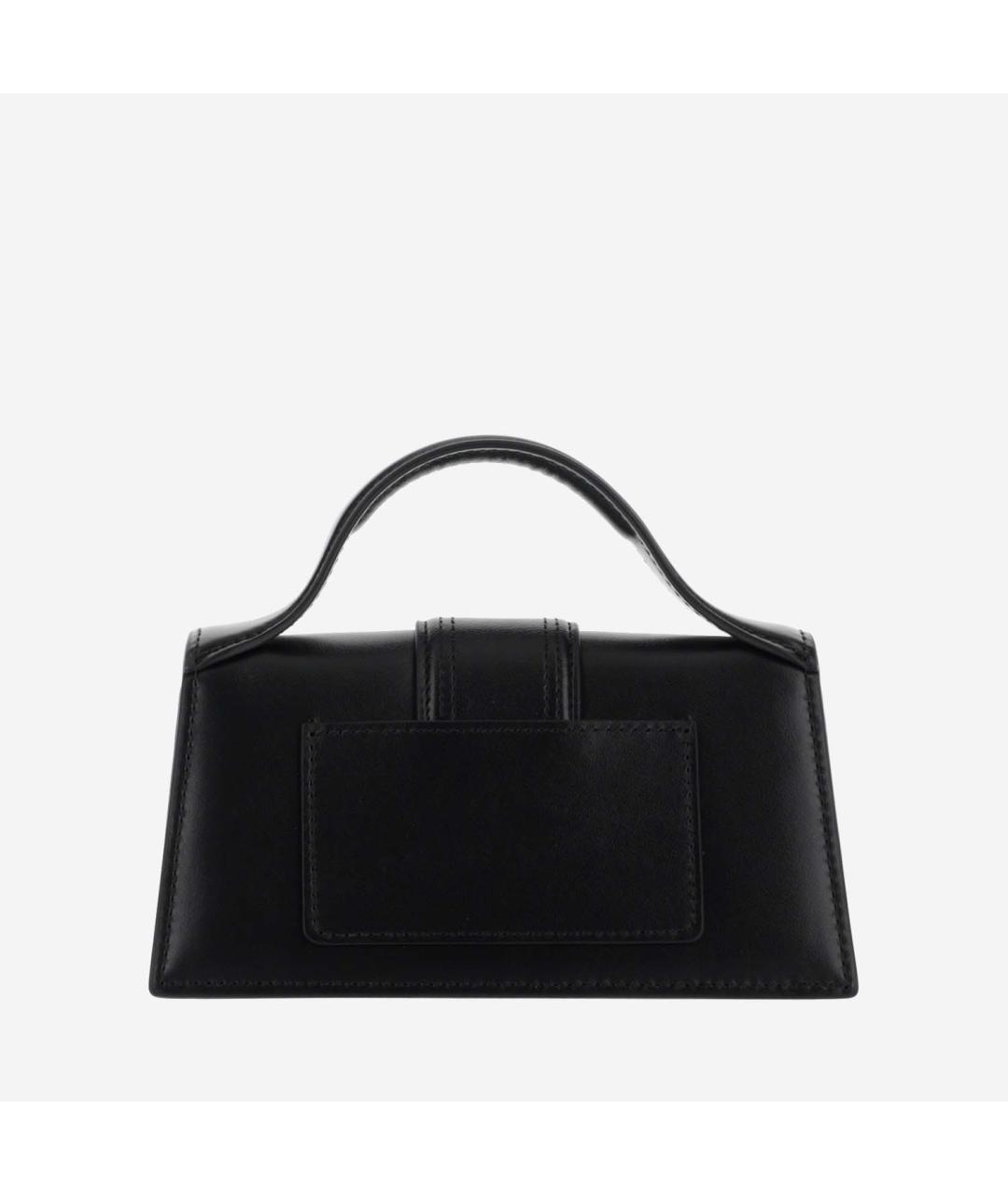 JACQUEMUS Черная кожаная сумка с короткими ручками, фото 3