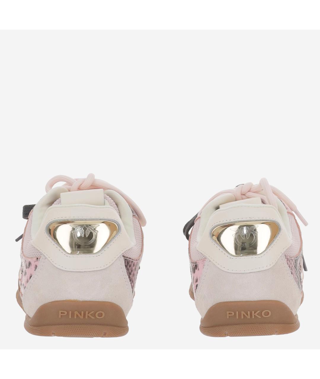 PINKO Розовые кожаные кроссовки, фото 4
