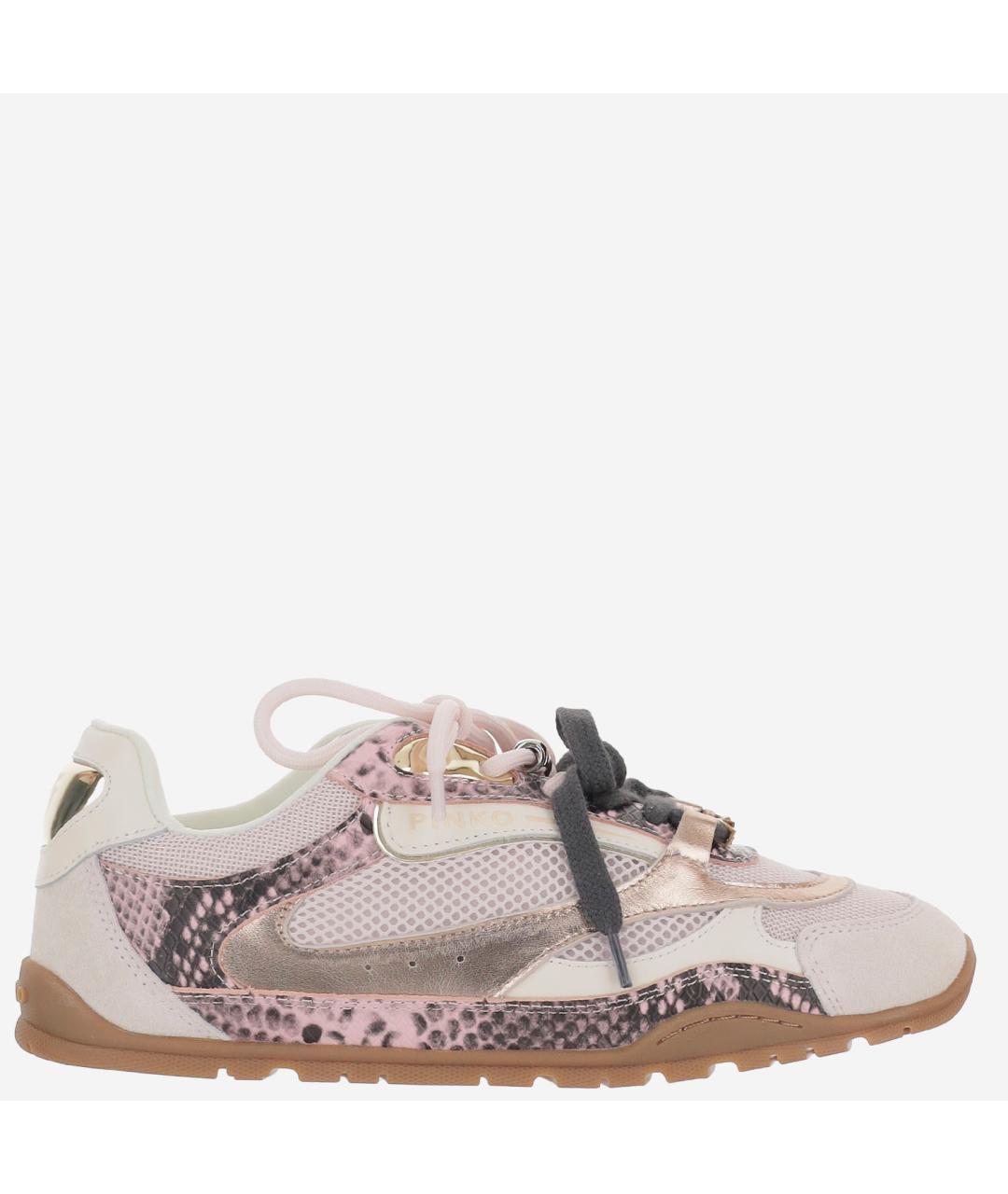 PINKO Розовые кожаные кроссовки, фото 6