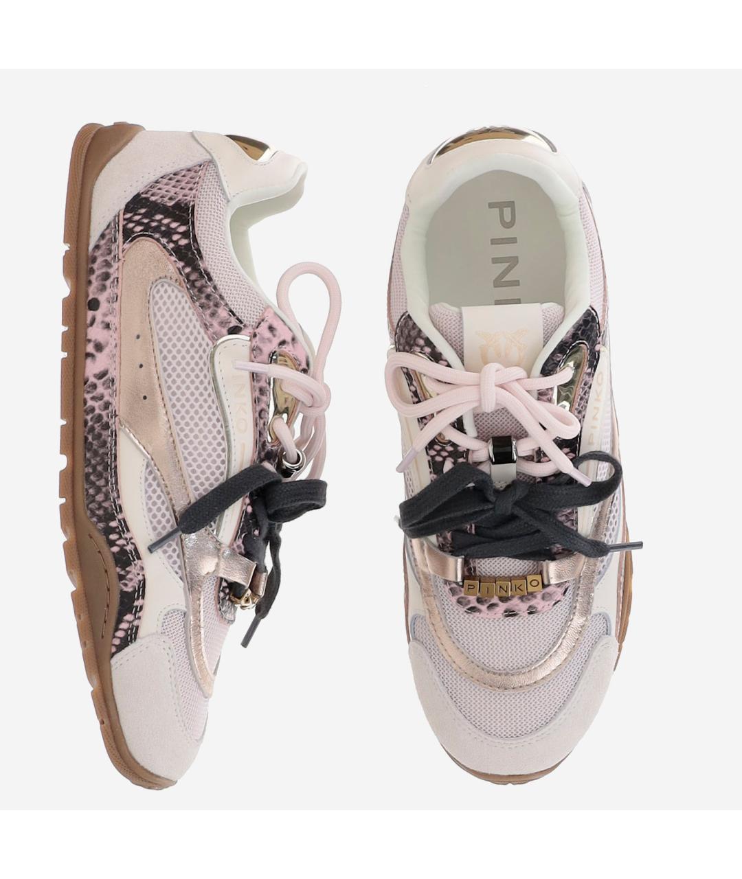 PINKO Розовые кожаные кроссовки, фото 2
