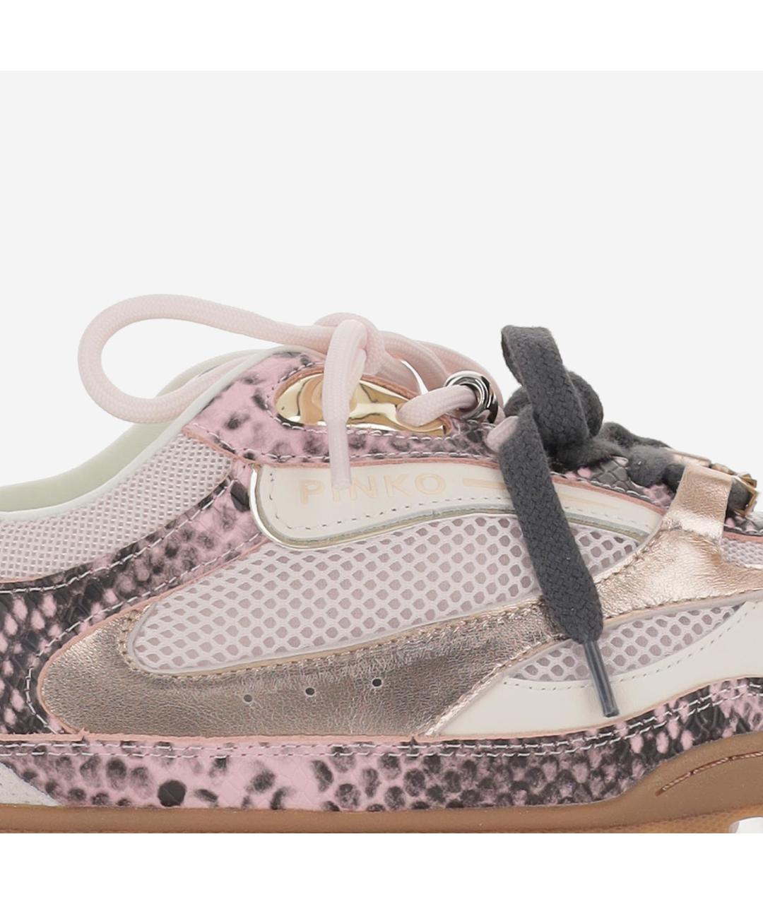 PINKO Розовые кожаные кроссовки, фото 5