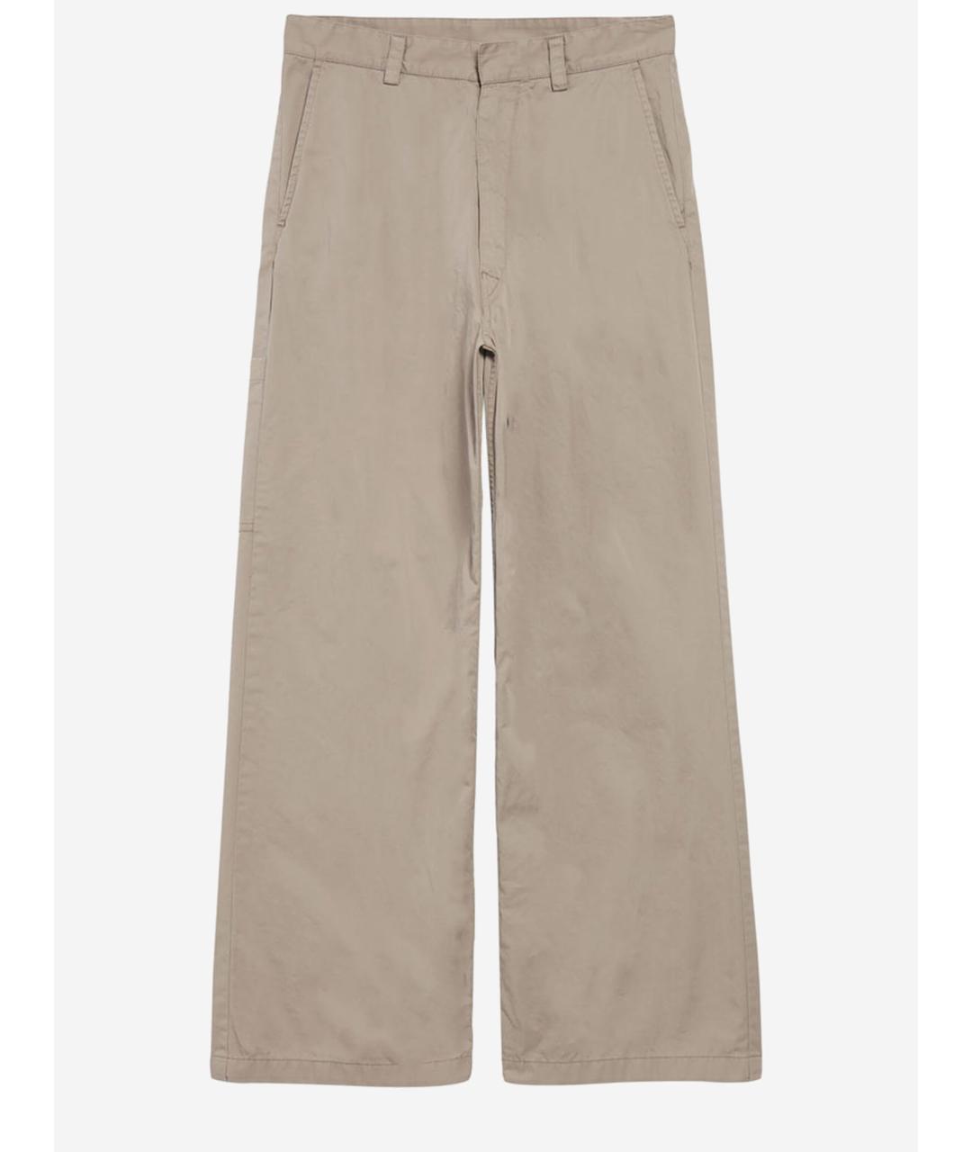 BALENCIAGA Бежевые хлопковые повседневные брюки, фото 4
