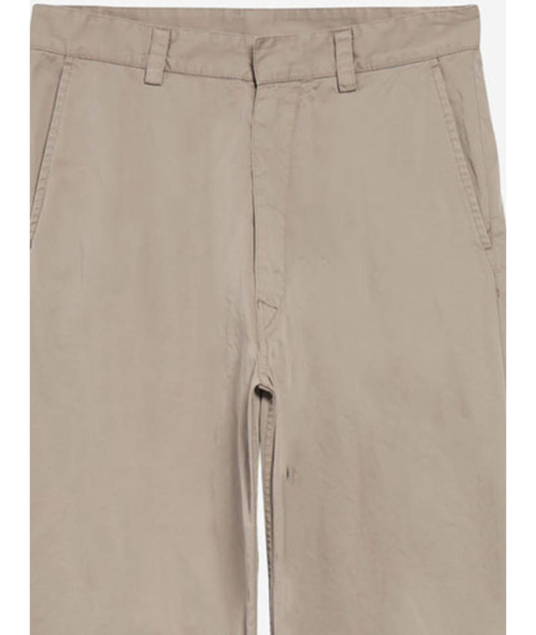 BALENCIAGA Бежевые хлопковые повседневные брюки, фото 3