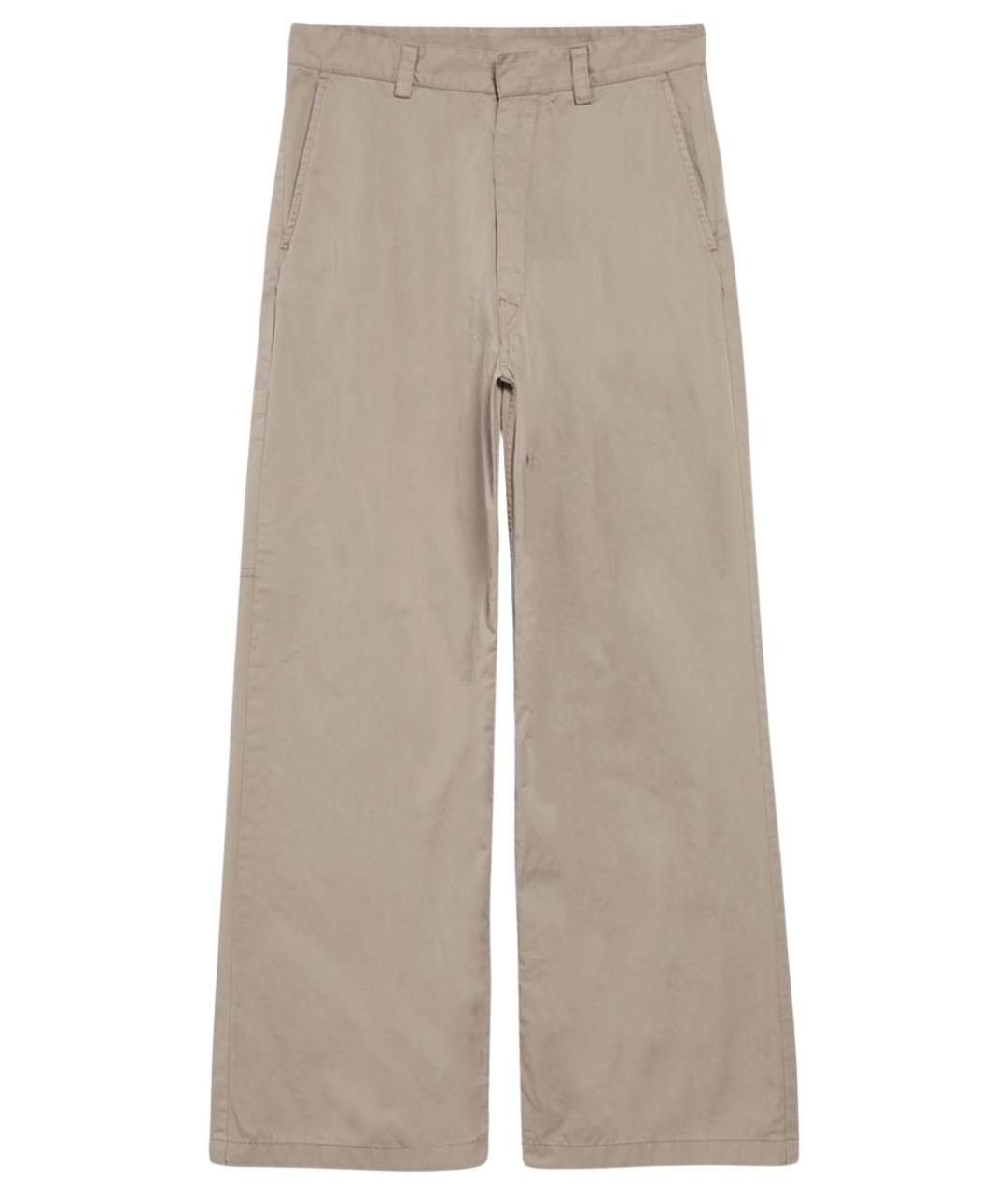 BALENCIAGA Бежевые хлопковые повседневные брюки, фото 1