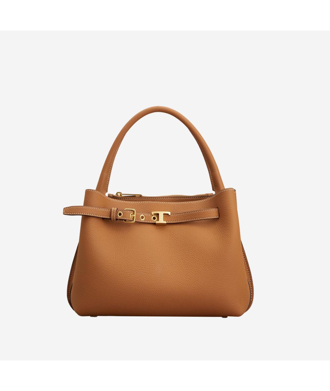 TOD'S Коричневая кожаная сумка тоут, фото 5