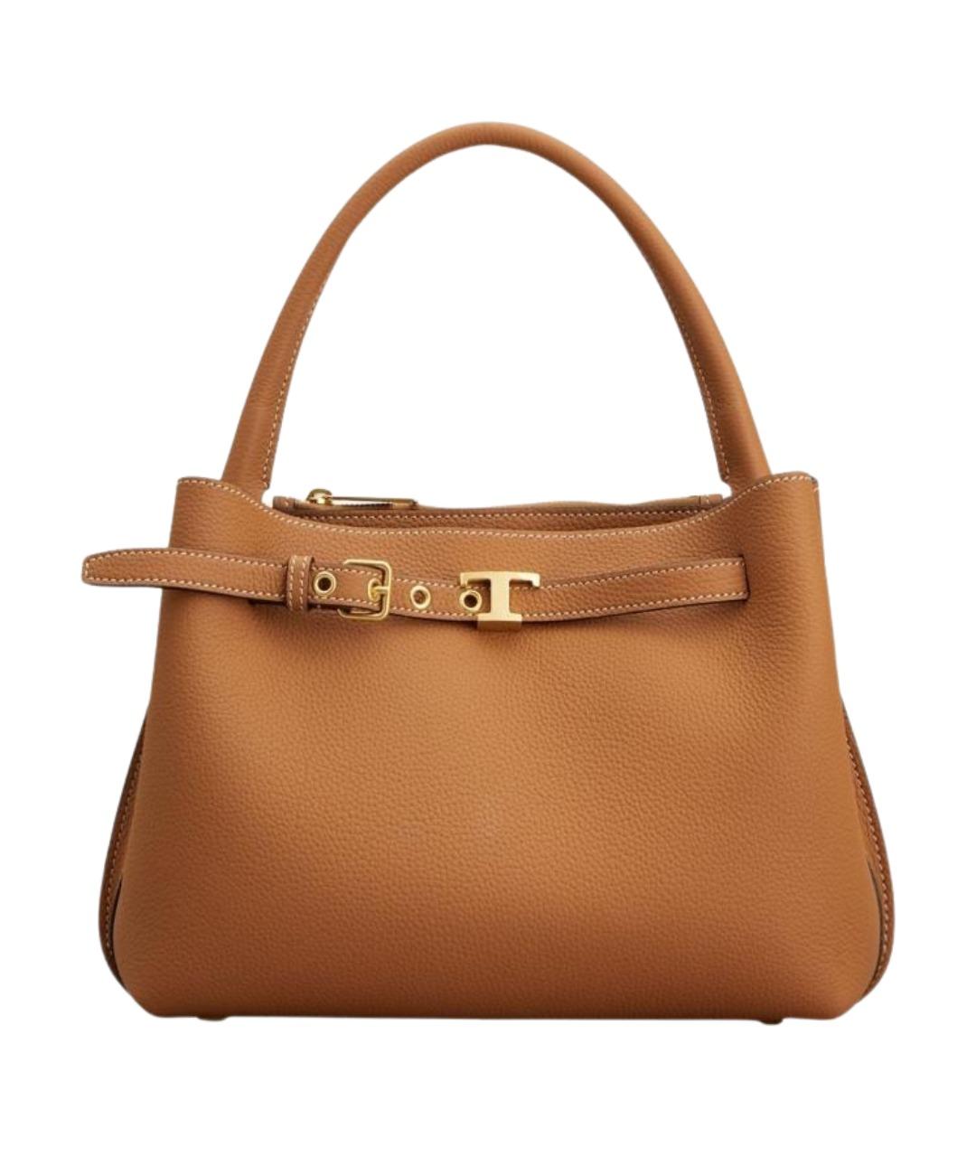 TOD'S Коричневая кожаная сумка тоут, фото 1