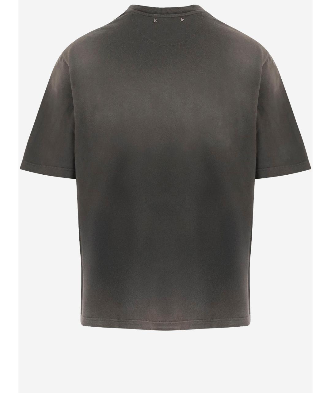 GOLDEN GOOSE DELUXE BRAND Серая хлопковая футболка, фото 2