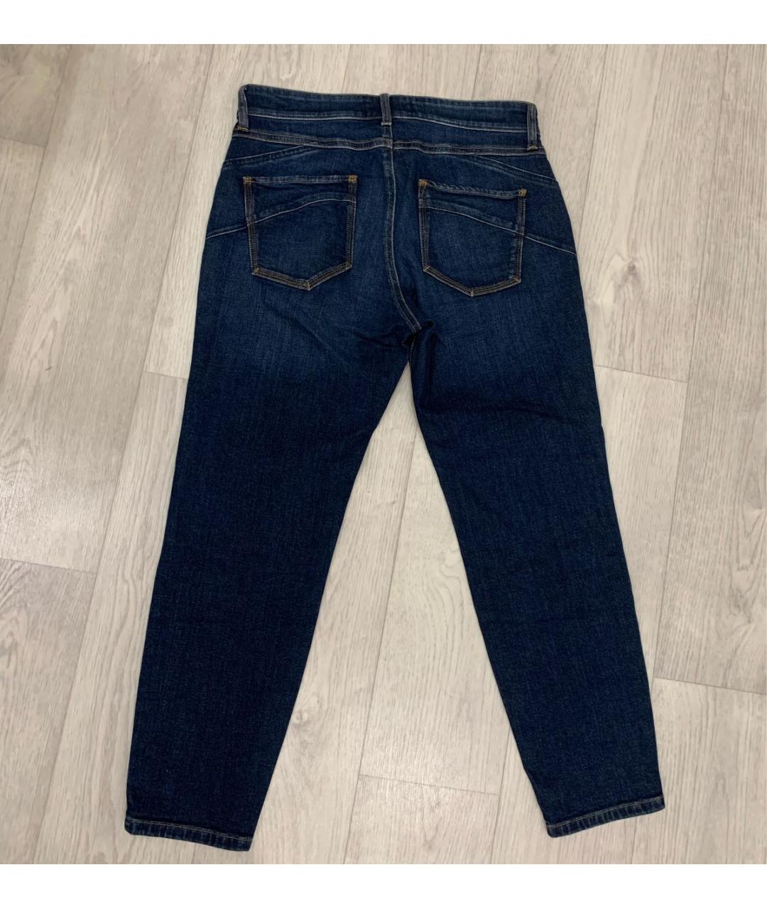 SPORTMAX Темно-синие хлопковые джинсы слим, фото 2