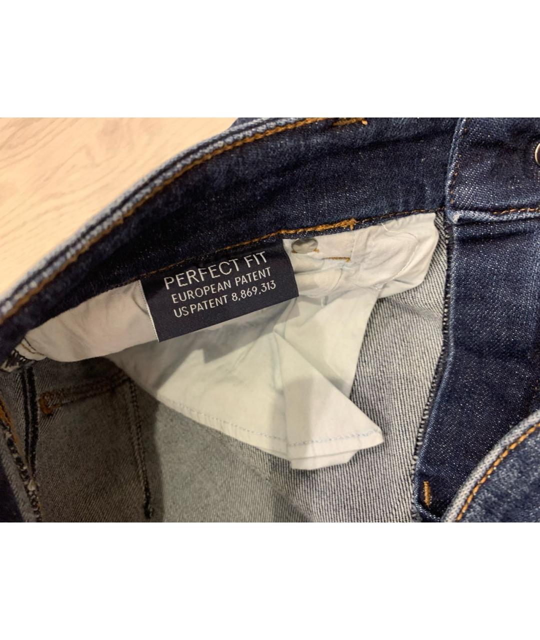 SPORTMAX Темно-синие хлопковые джинсы слим, фото 5