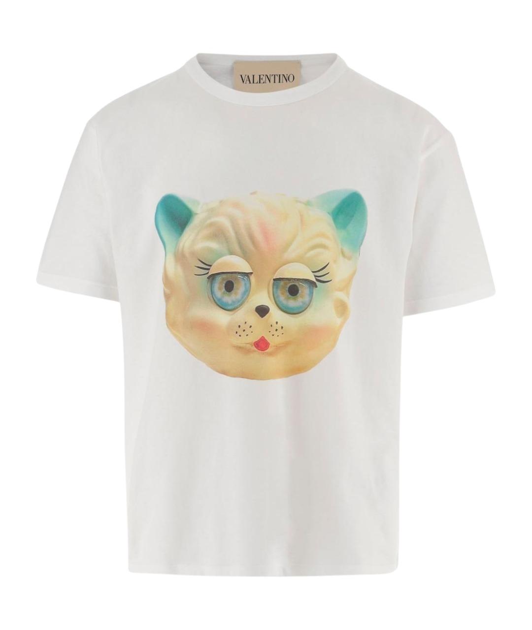 VALENTINO Белая хлопковая футболка, фото 1