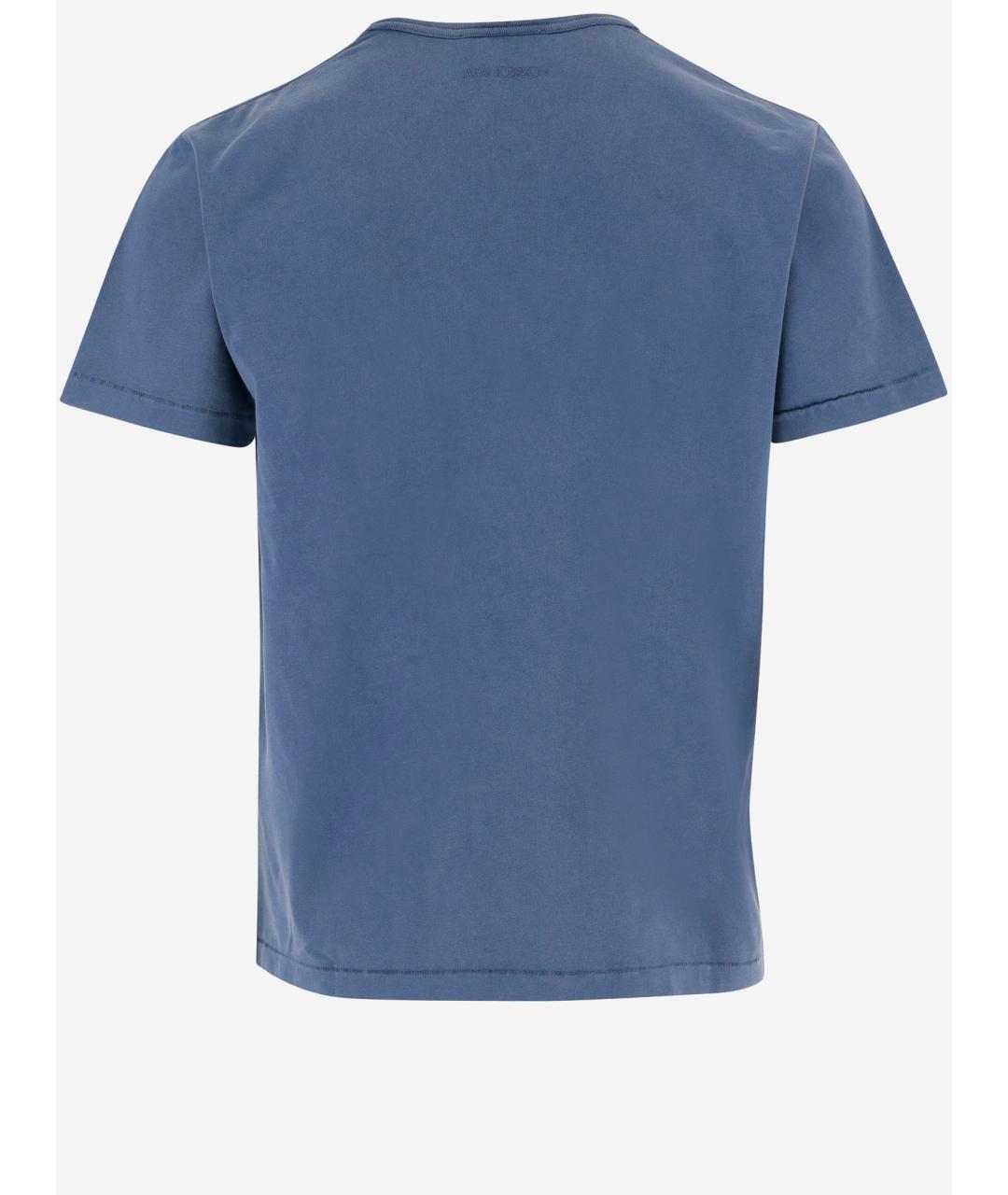 J.W.ANDERSON Синяя хлопковая футболка, фото 2