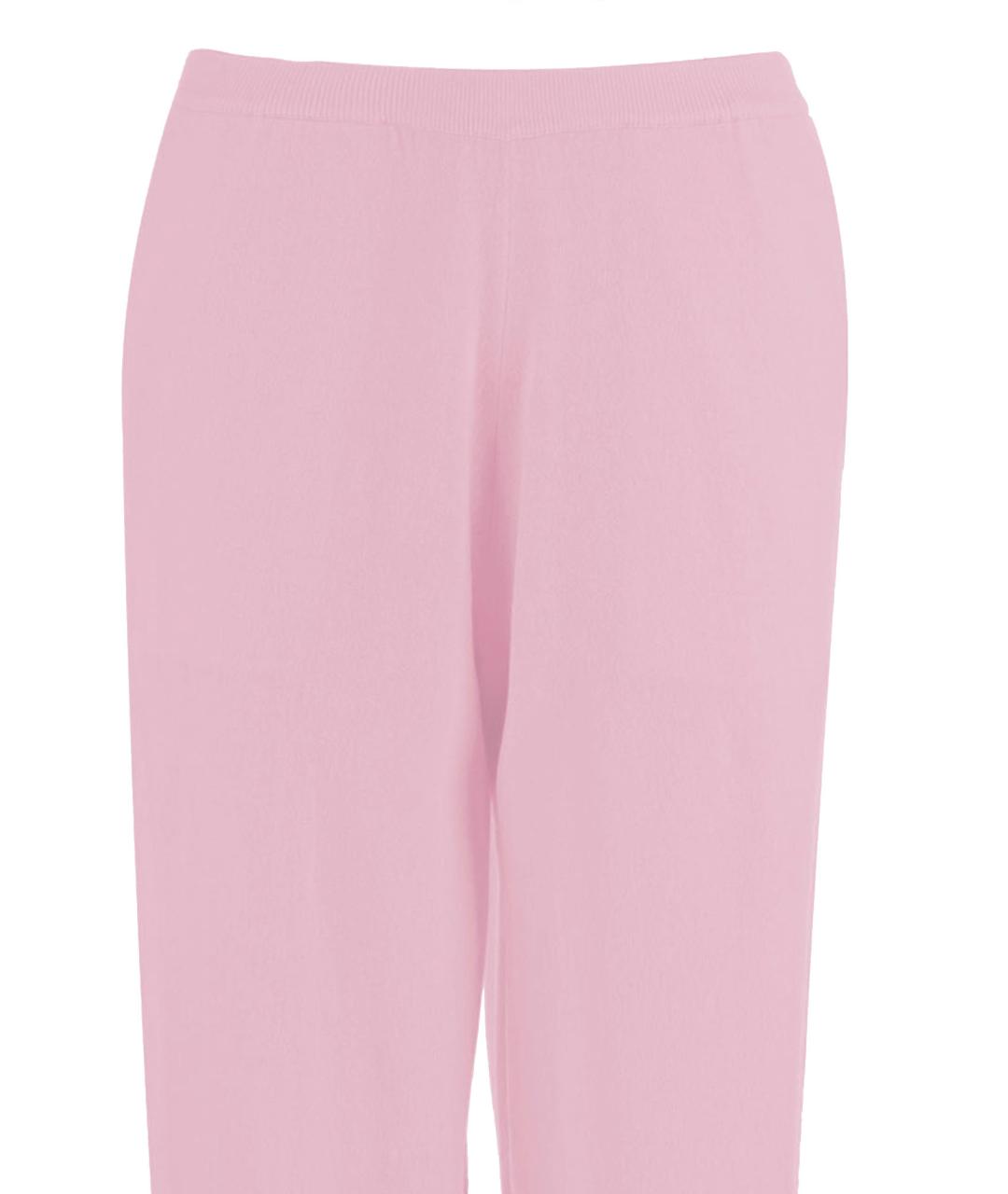 ALLUDE Розовые шерстяные прямые брюки, фото 3