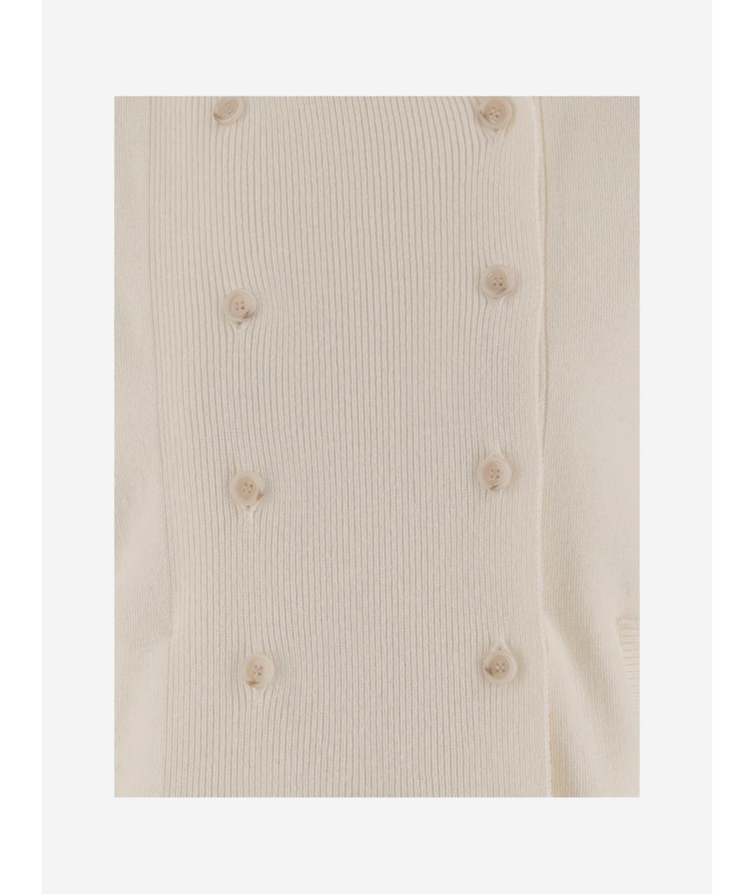 ALLUDE Белый шерстяной кардиган, фото 3