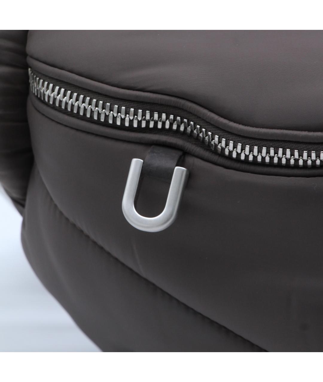 MONCLER Коричневая синтетическая поясная сумка, фото 3