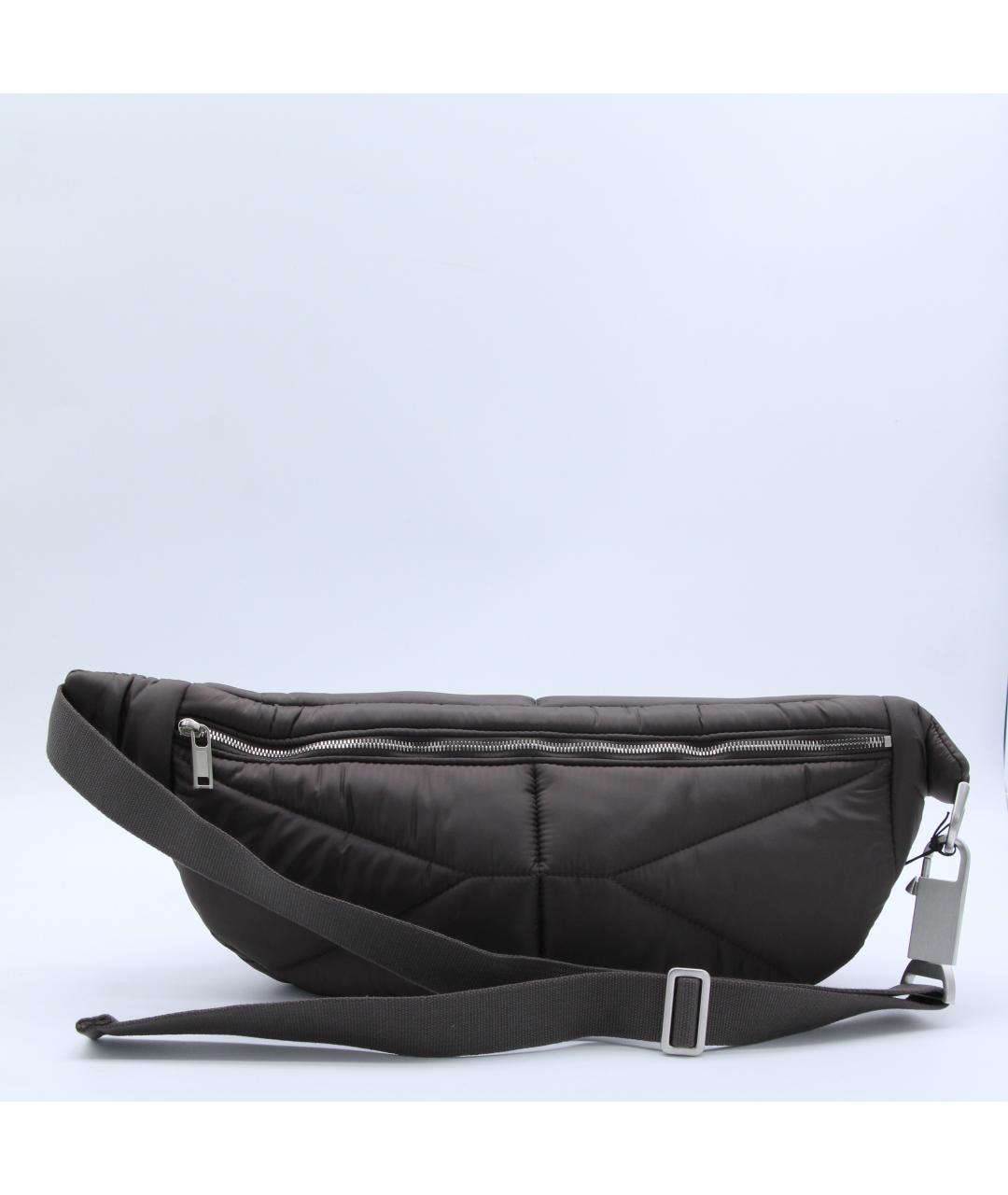 MONCLER Коричневая синтетическая поясная сумка, фото 2