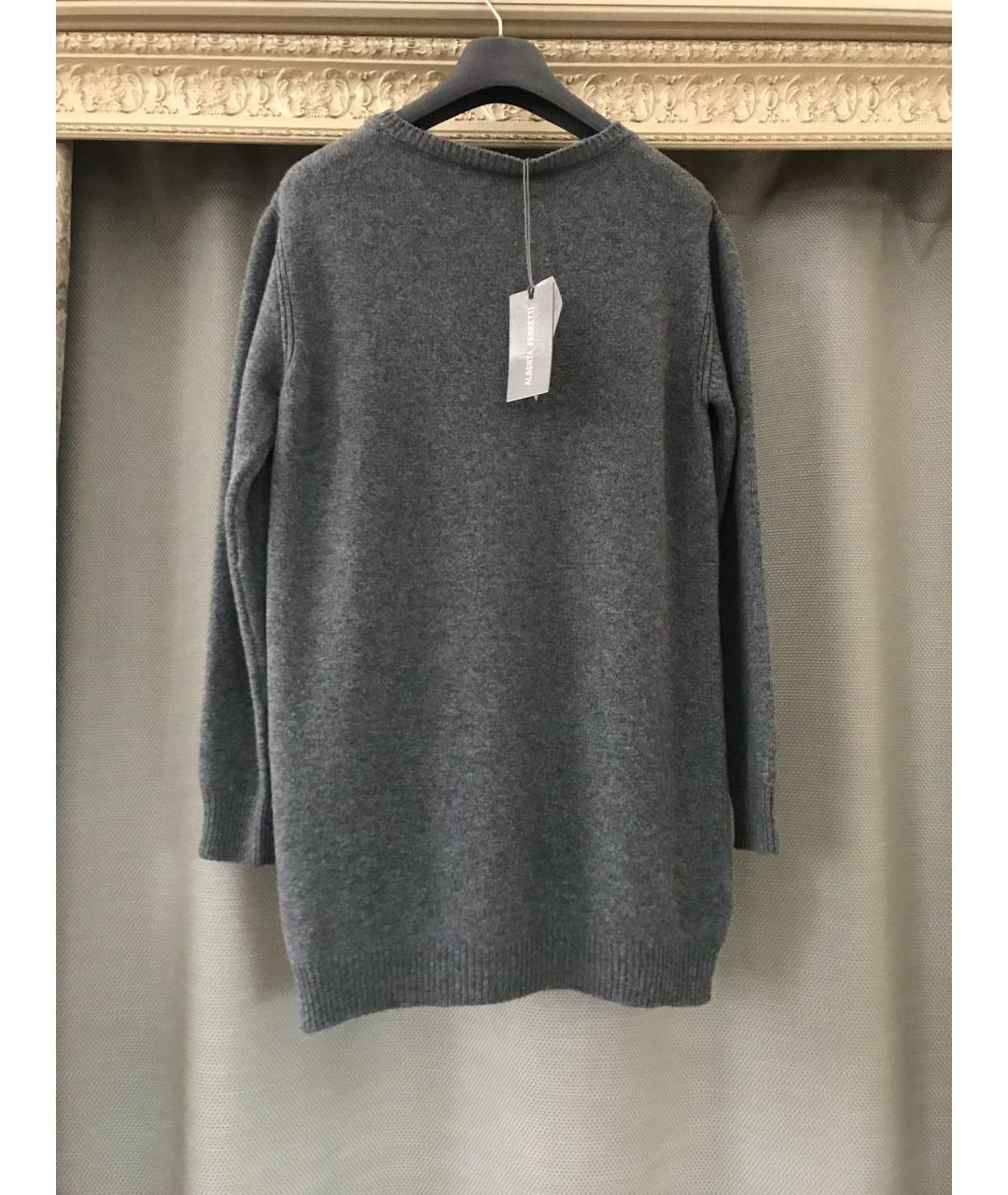 ALBERTA FERRETTI Серый кашемировый джемпер / свитер, фото 8