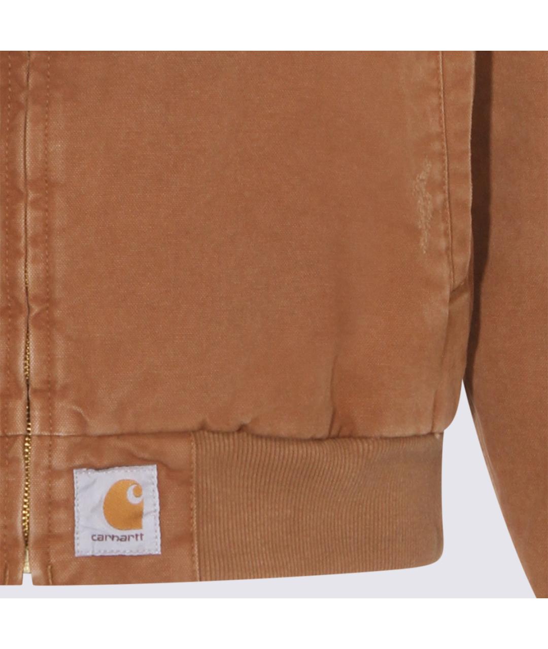 CARHARTT WIP Коричневая хлопковая куртка, фото 4