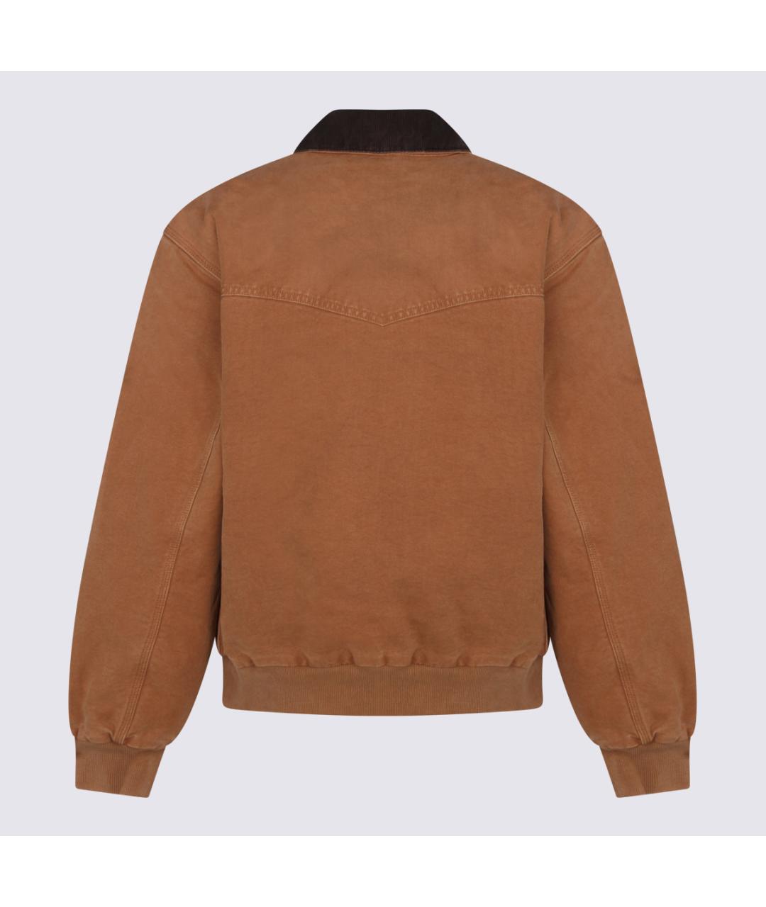 CARHARTT WIP Коричневая хлопковая куртка, фото 2