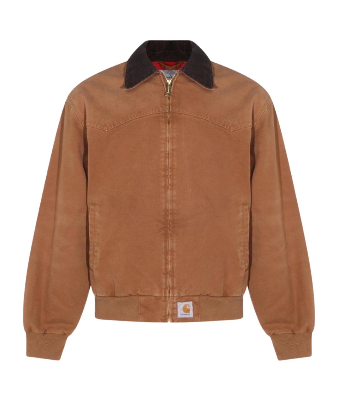 CARHARTT WIP Коричневая хлопковая куртка, фото 1