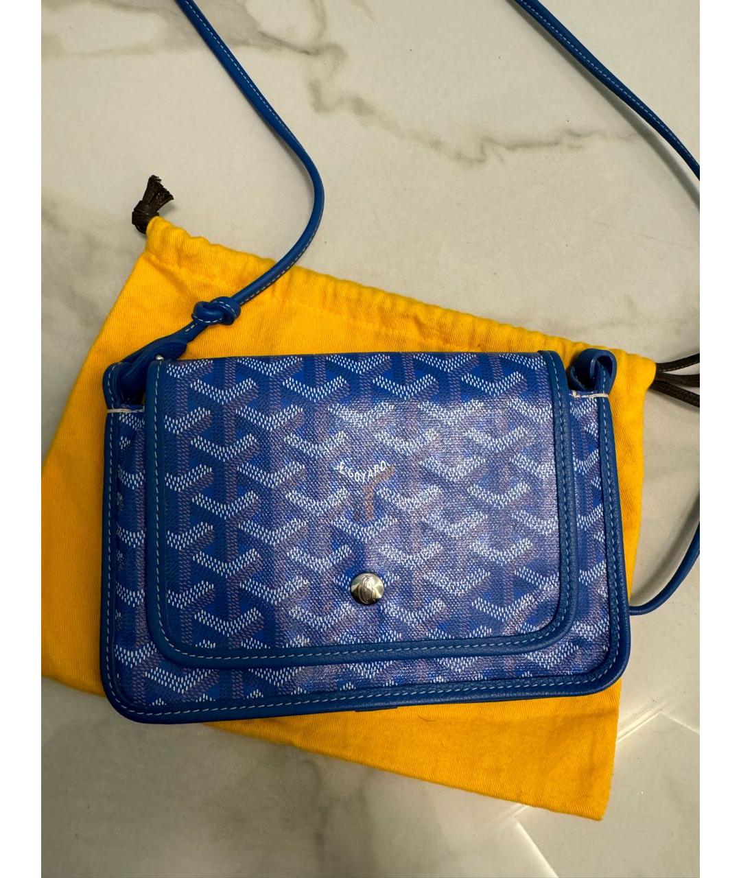 GOYARD Синяя кожаная сумка через плечо, фото 7