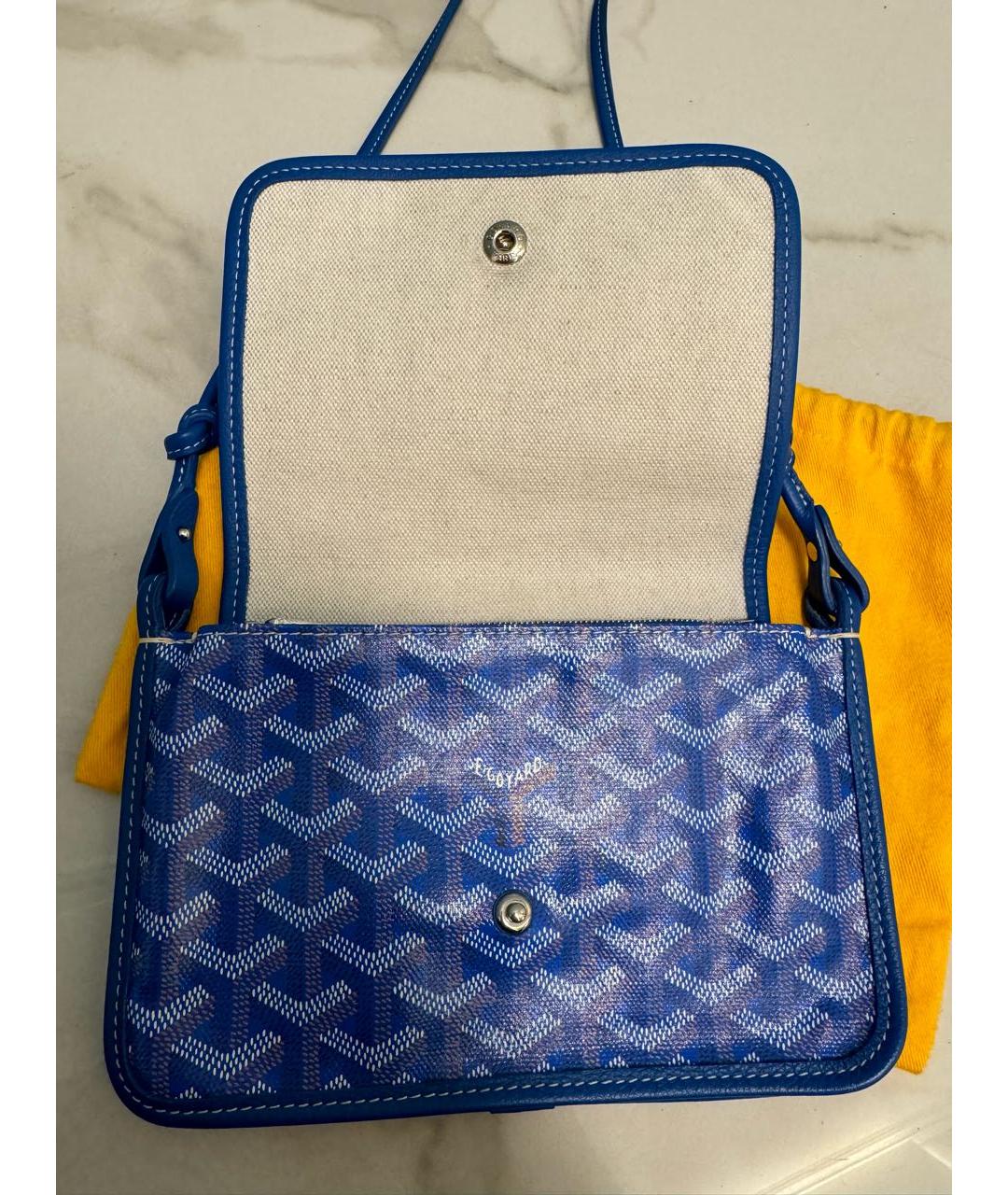GOYARD Синяя кожаная сумка через плечо, фото 6