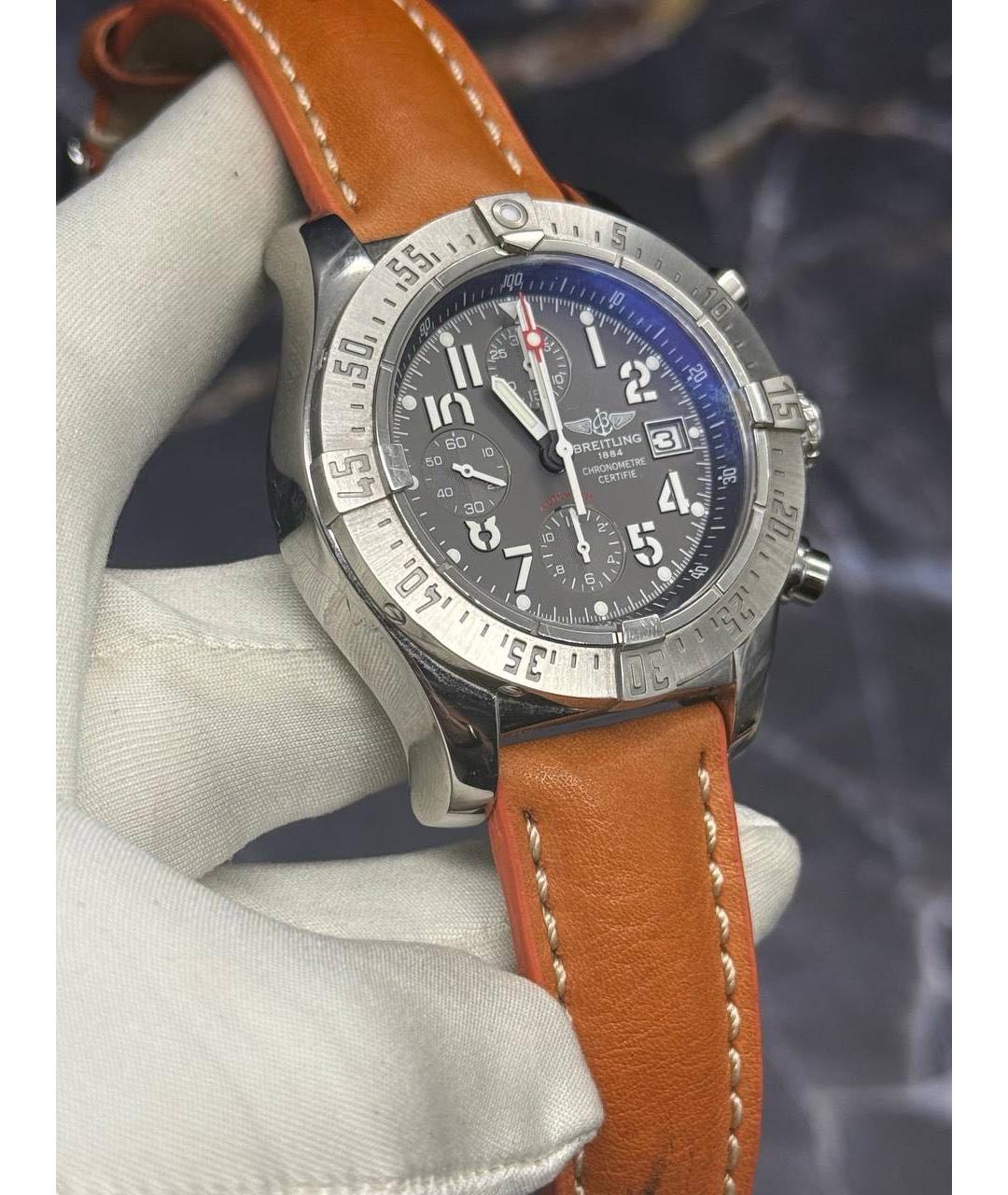 BREITLING Серые металлические часы, фото 2