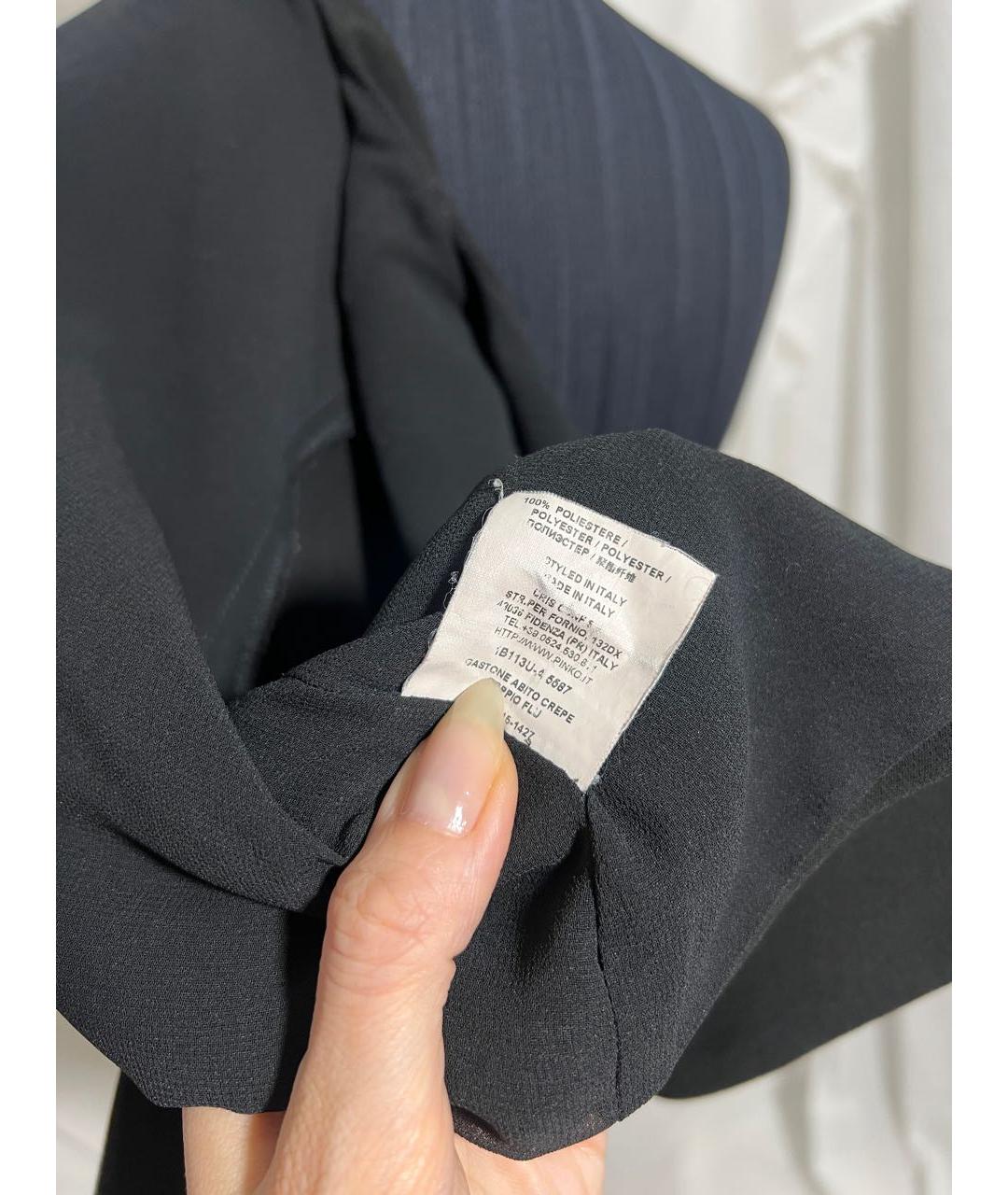 PINKO Черный полиэстеровый жакет/пиджак, фото 6