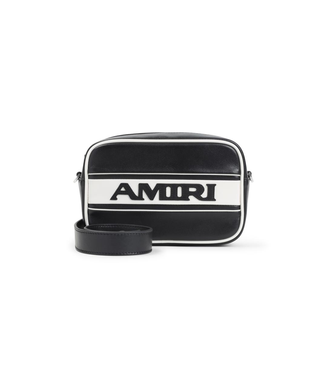 AMIRI Черная кожаная сумка на плечо, фото 1