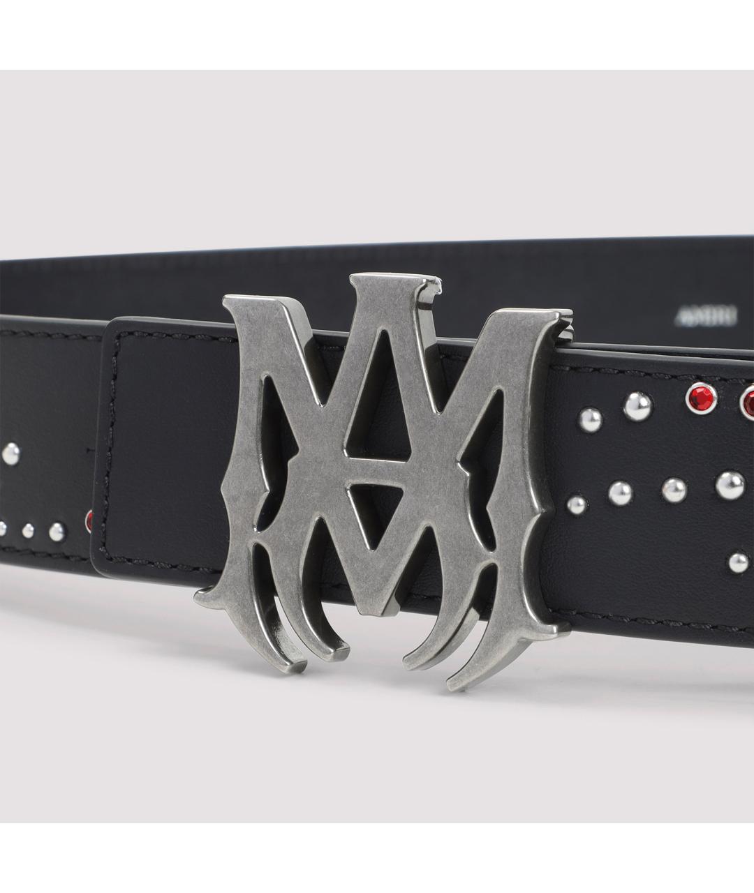 AMIRI Черный кожаный ремень, фото 4
