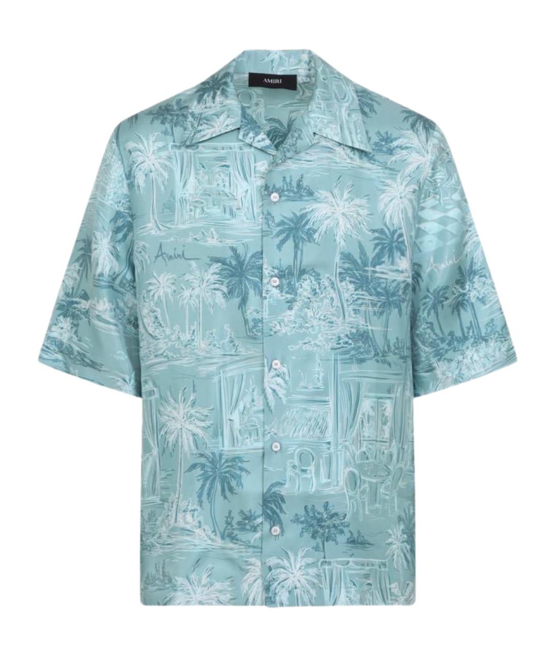 AMIRI Синяя шелковая кэжуал рубашка, фото 1