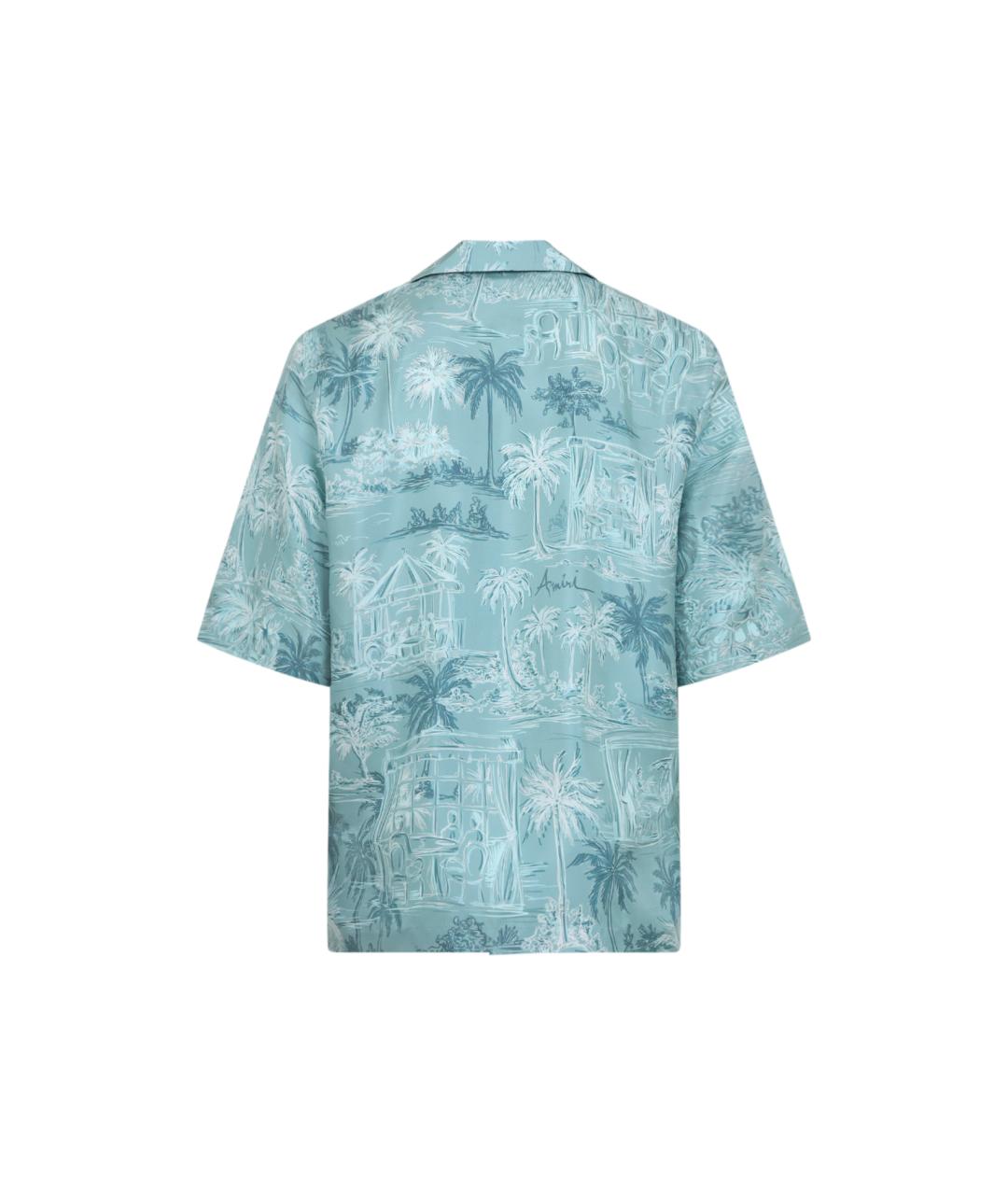 AMIRI Синяя шелковая кэжуал рубашка, фото 2