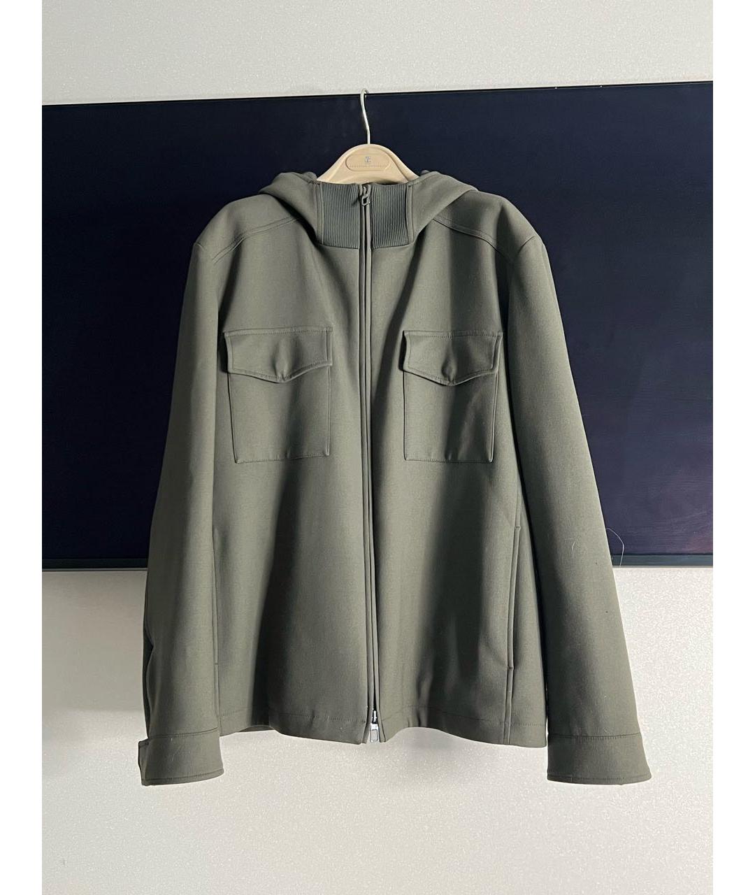 LORO PIANA Хаки шерстяная куртка, фото 9