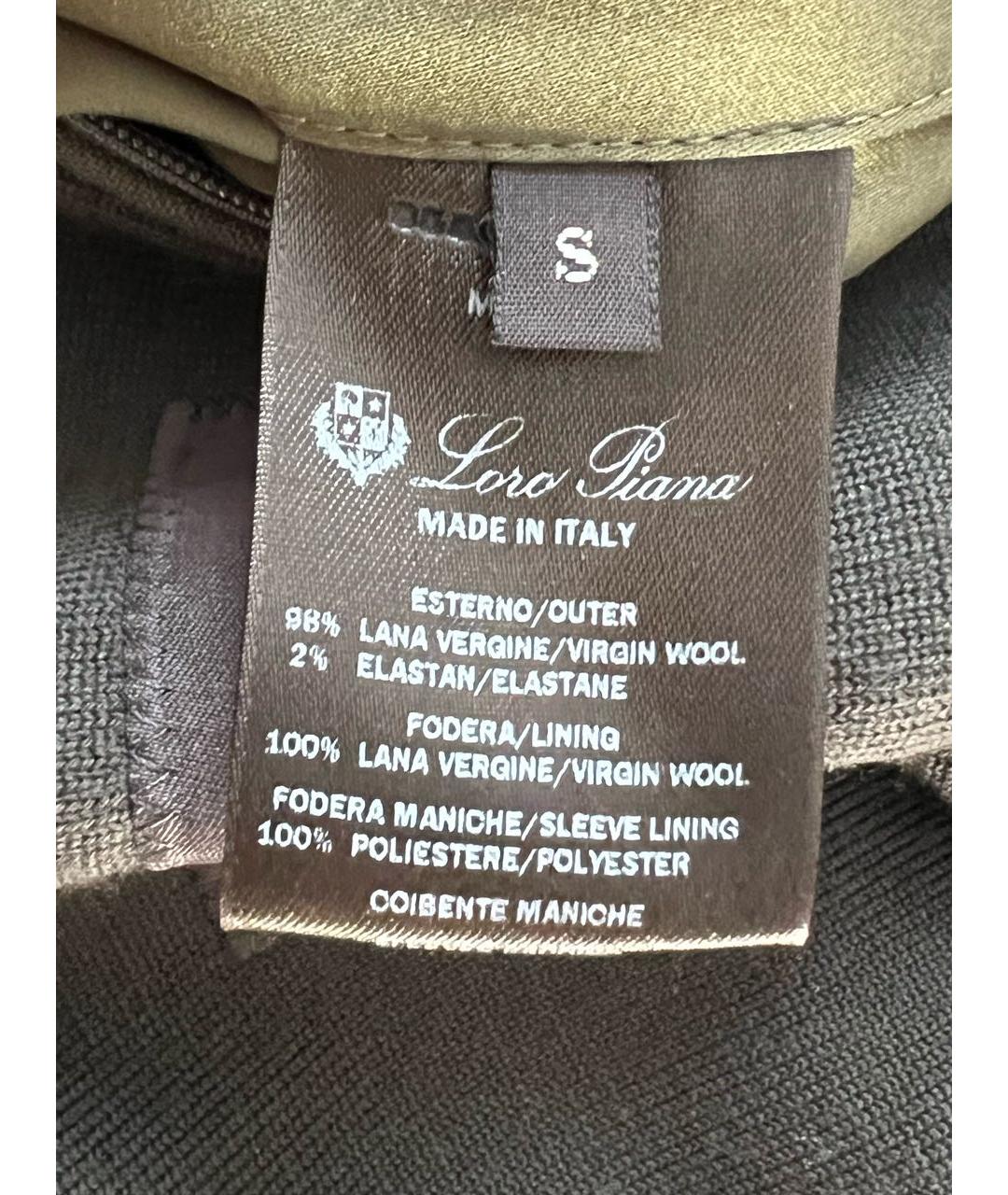 LORO PIANA Хаки шерстяная куртка, фото 6