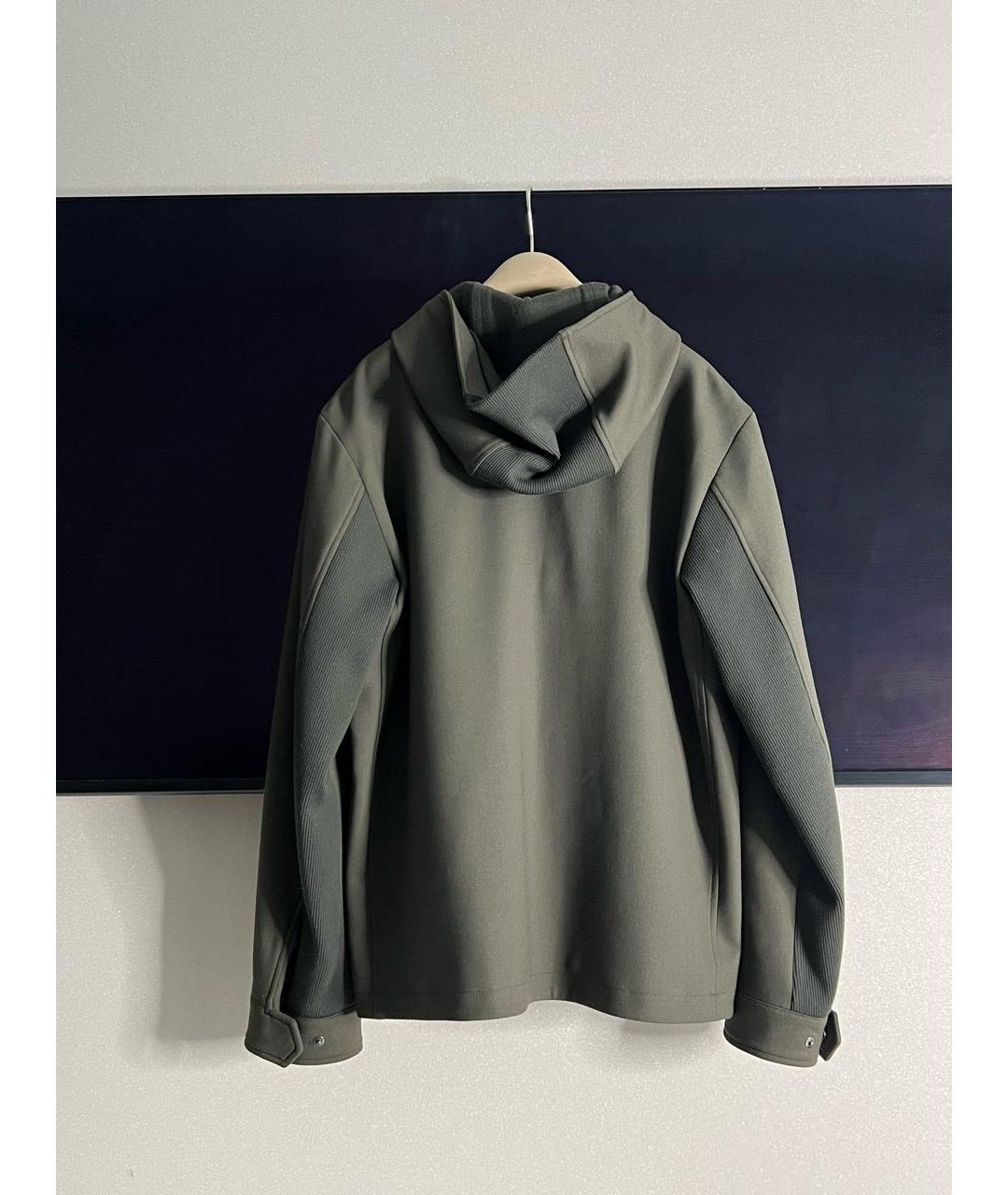 LORO PIANA Хаки шерстяная куртка, фото 2