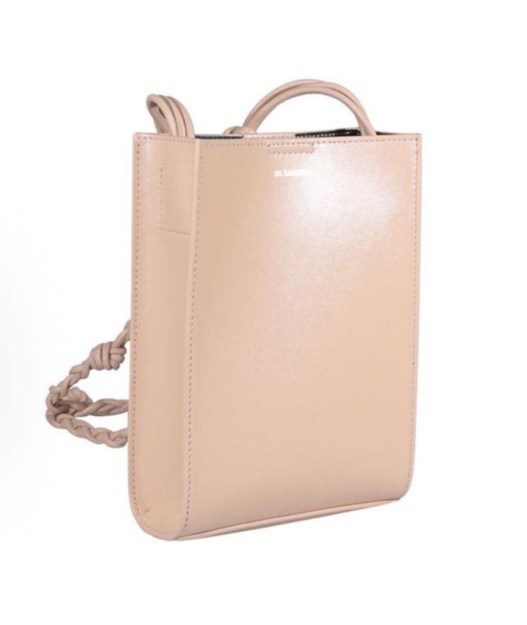 JIL SANDER Розовая кожаная сумка через плечо, фото 3