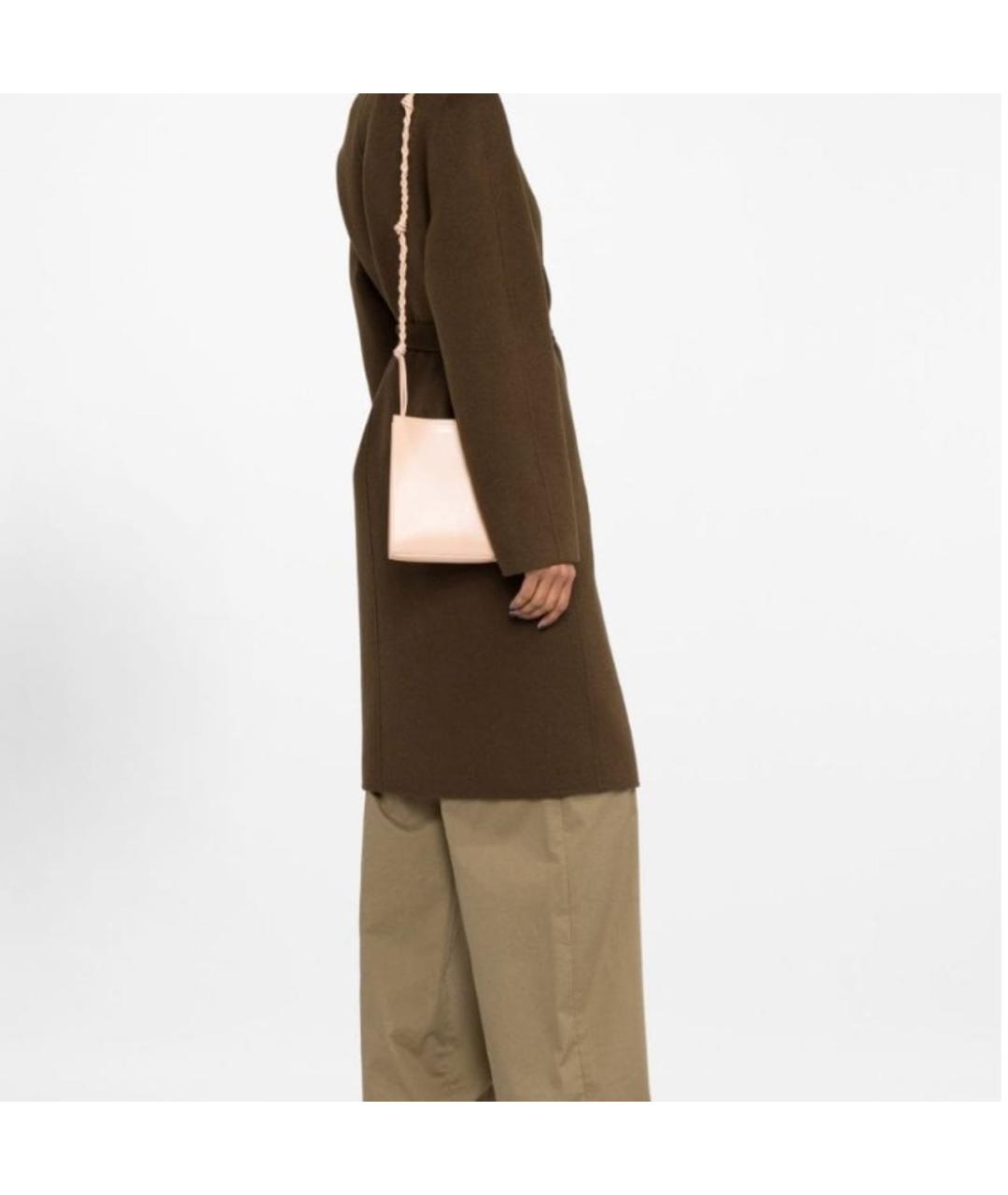 JIL SANDER Розовая кожаная сумка через плечо, фото 5