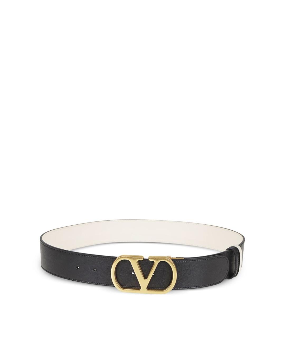 VALENTINO Черный кожаный ремень, фото 2