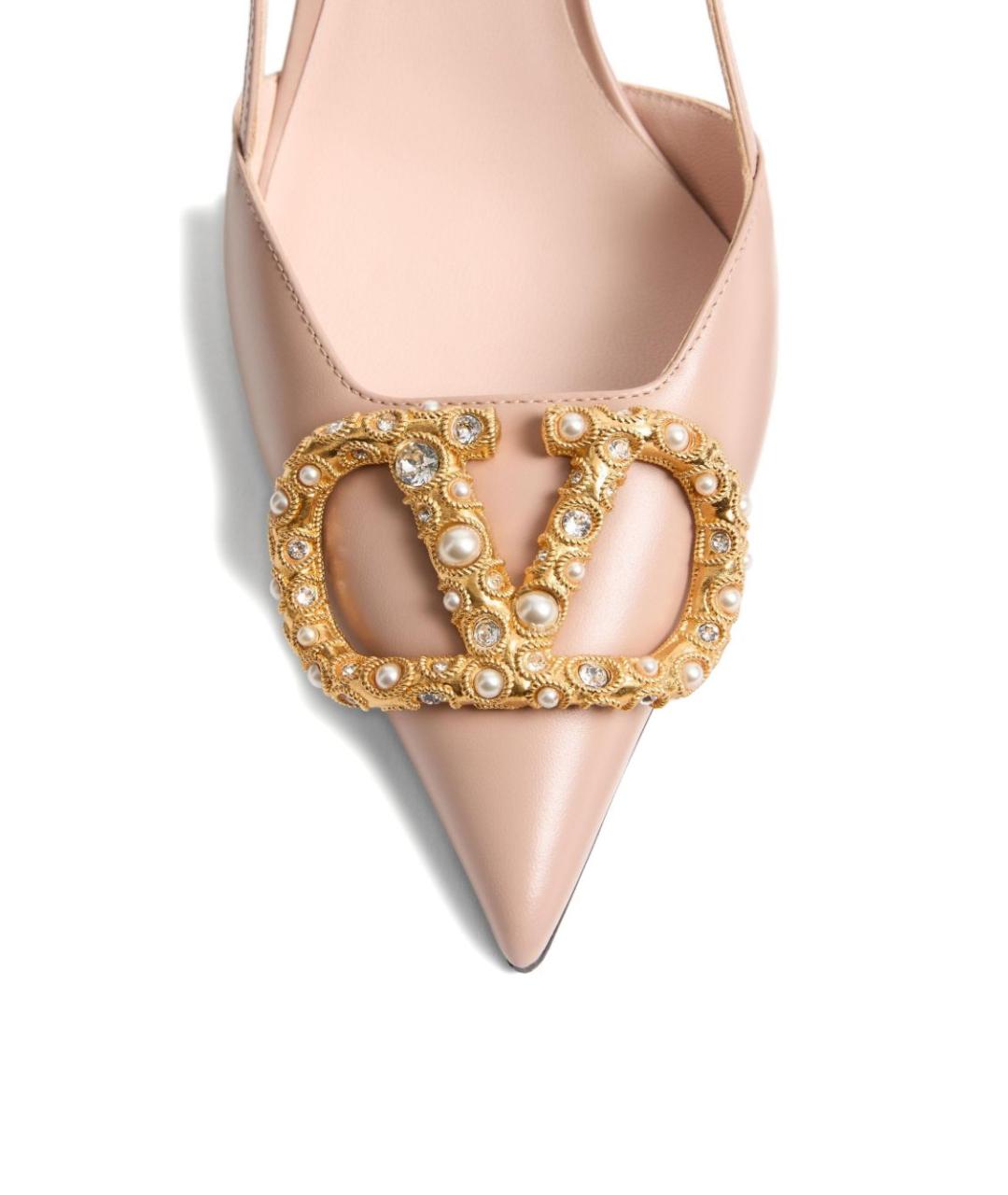 VALENTINO Бежевые кожаные туфли, фото 5