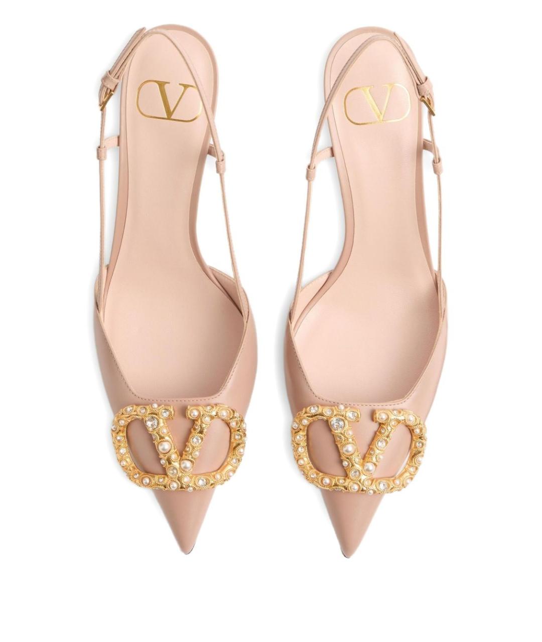 VALENTINO Бежевые кожаные туфли, фото 2