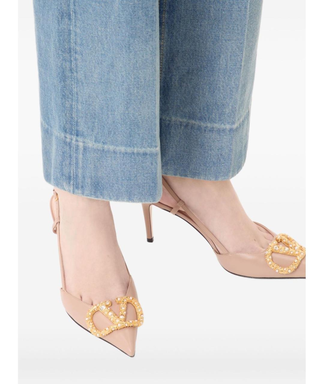 VALENTINO Бежевые кожаные туфли, фото 7